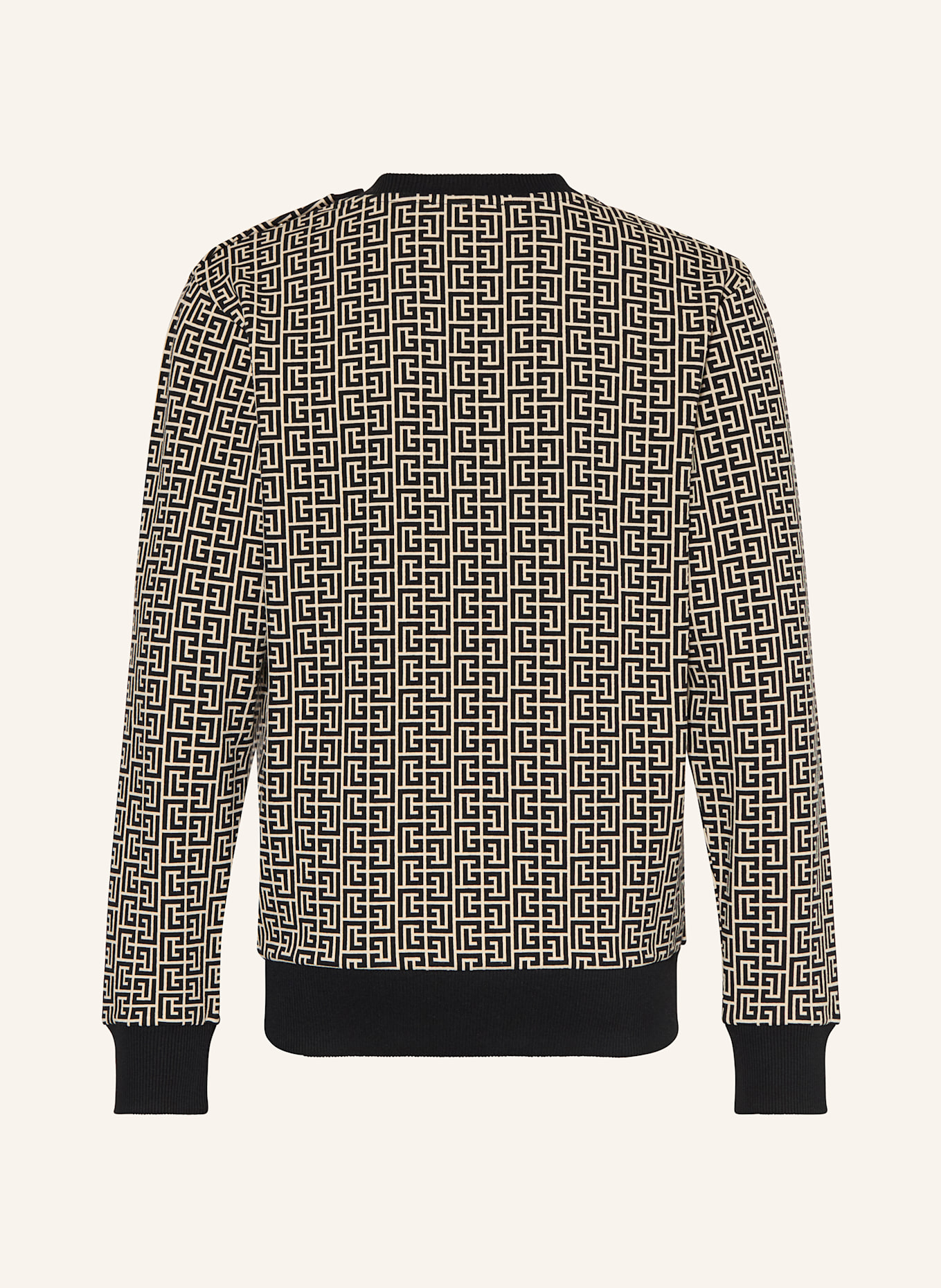 BALMAIN Bluza nierozpinana: CZARNY / KREMOWY