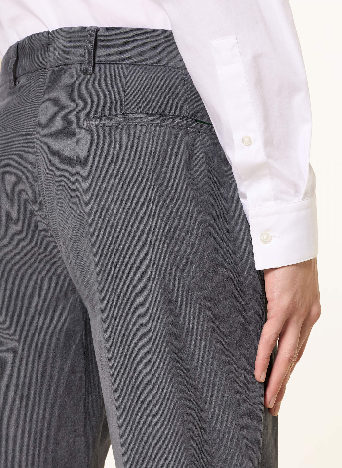 BERWICH Cordchino RETRO Contemporary Fit: DUNKELGRAU