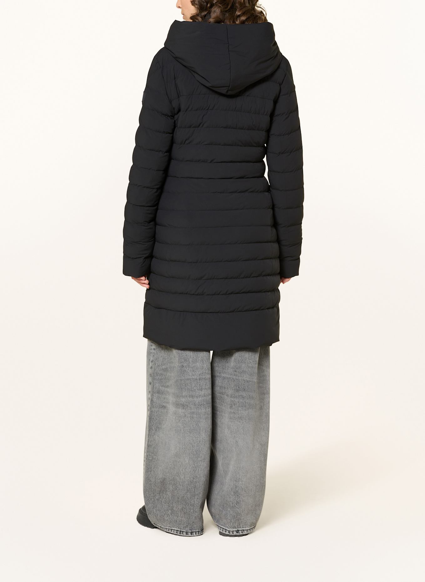 PEUTEREY EWAN quilted coat: BLACK