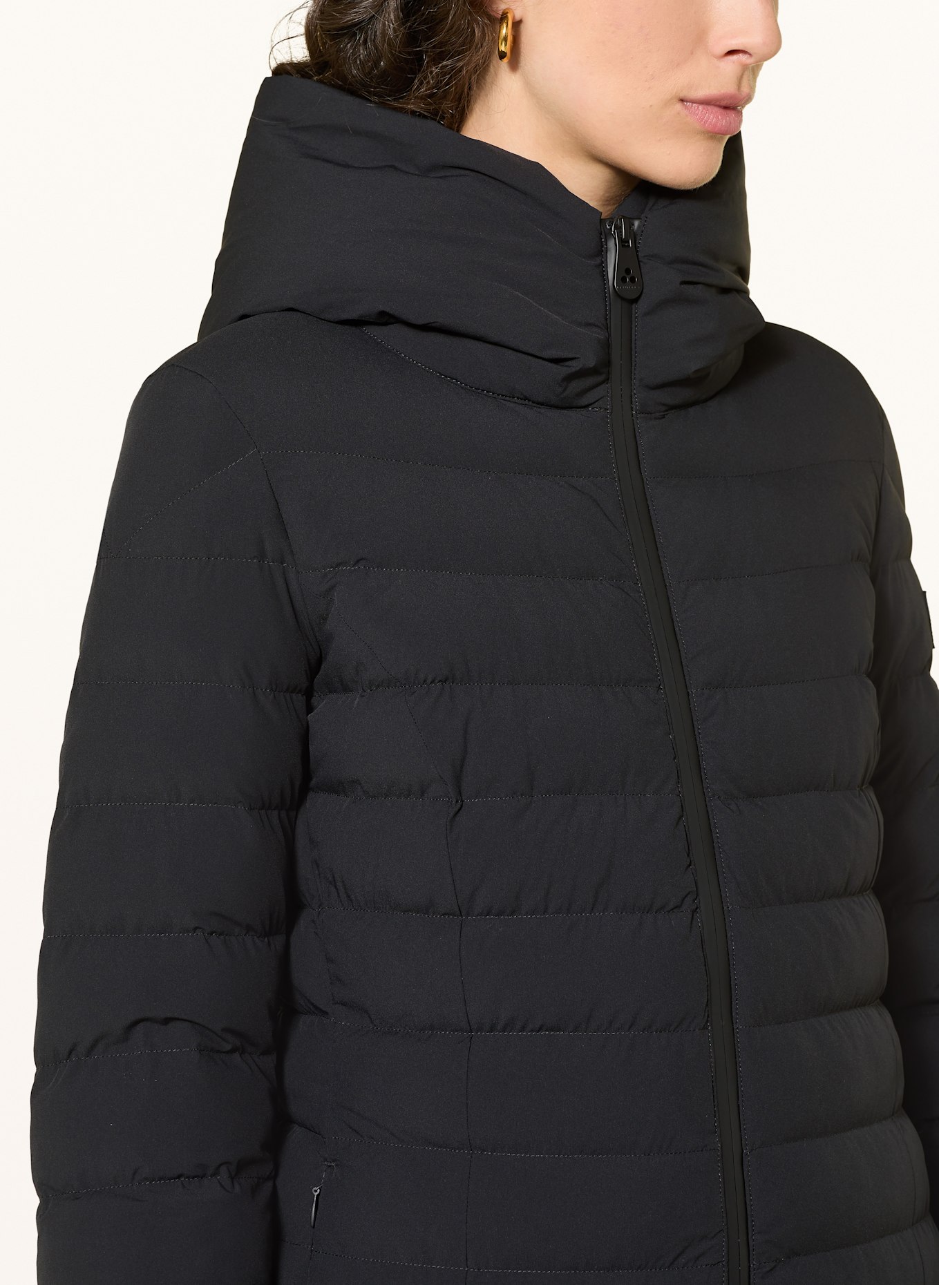 PEUTEREY EWAN quilted coat: BLACK