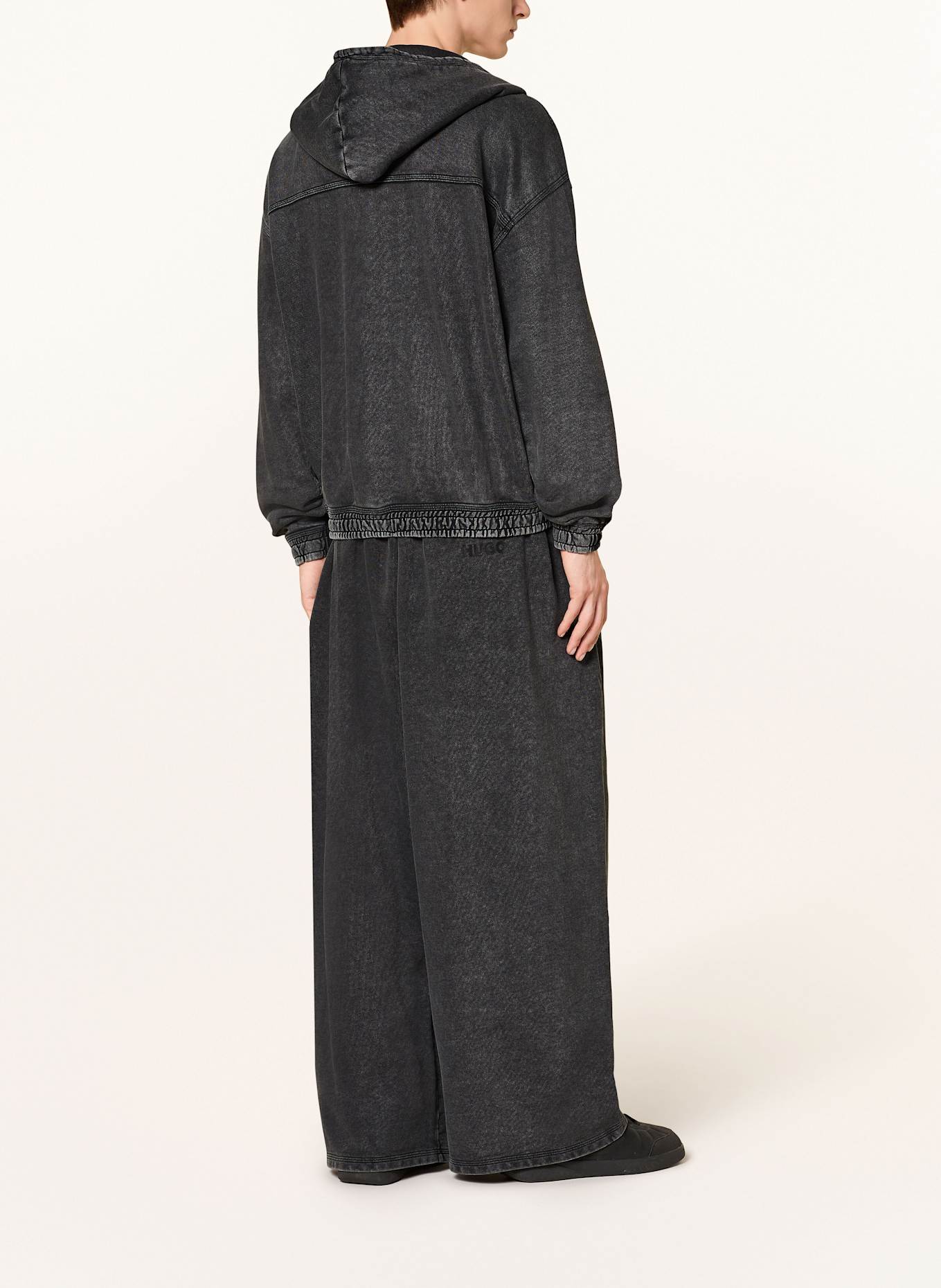 HUGO BLUE Sweat jacket NEBUDI: BLACK