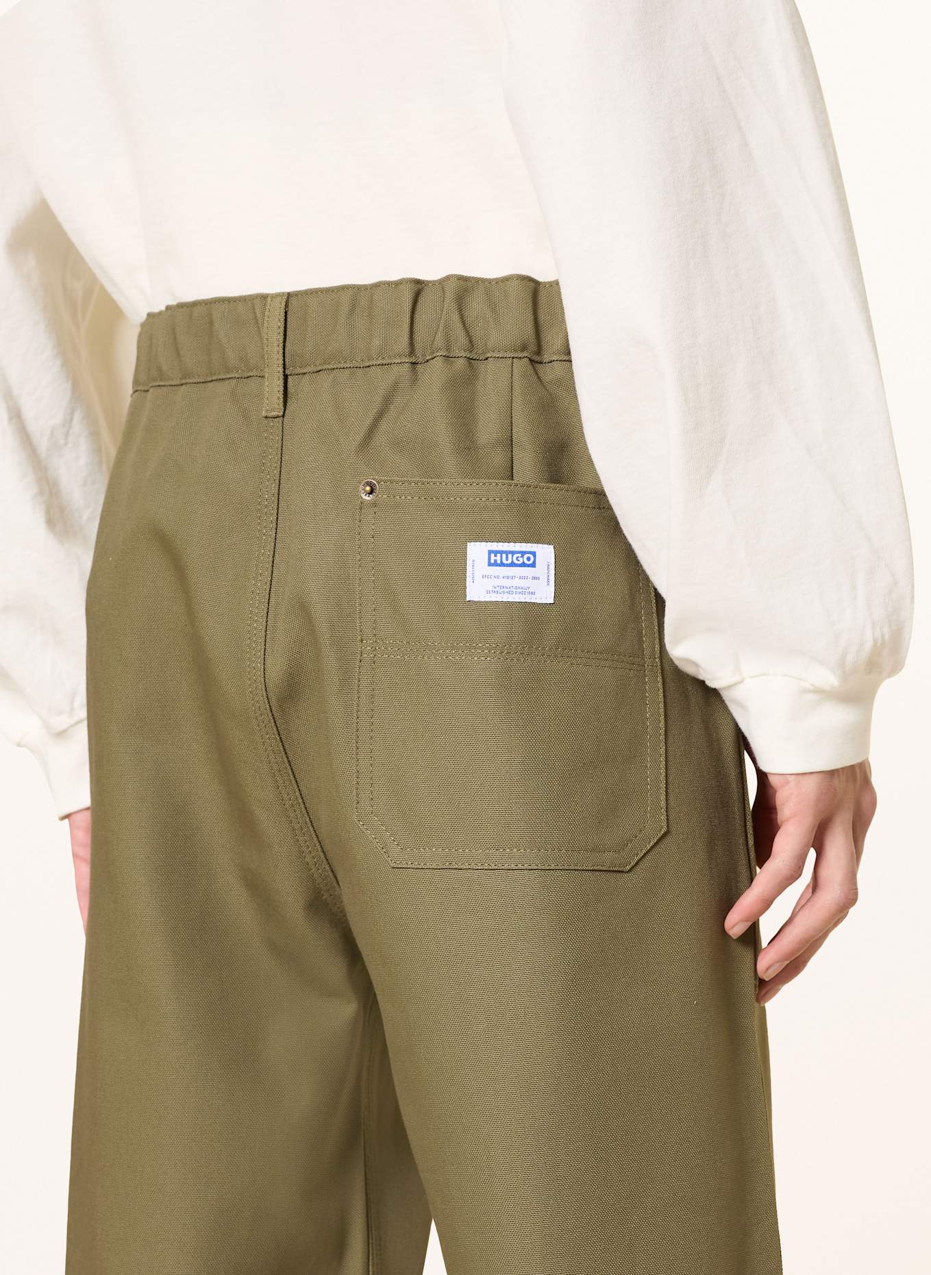 HUGO BLUE Hose GIORE Regular Fit: GRÜN