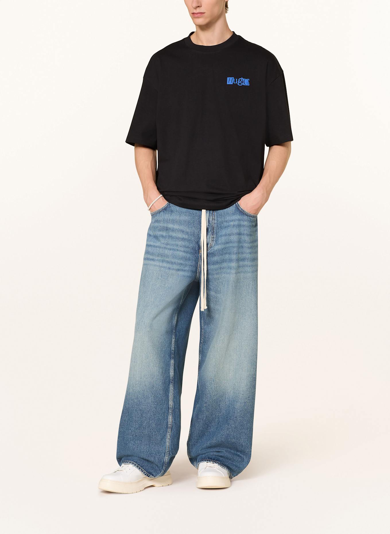 HUGO BLUE T-Shirt NILTE: SCHWARZ