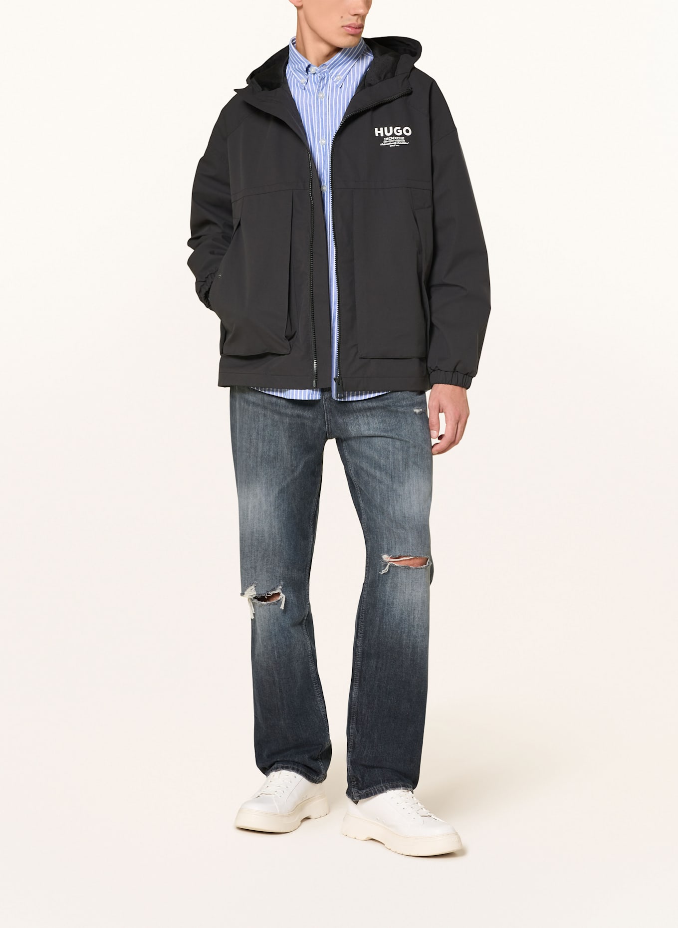 HUGO BLUE Regenjacke BOD2531: SCHWARZ
