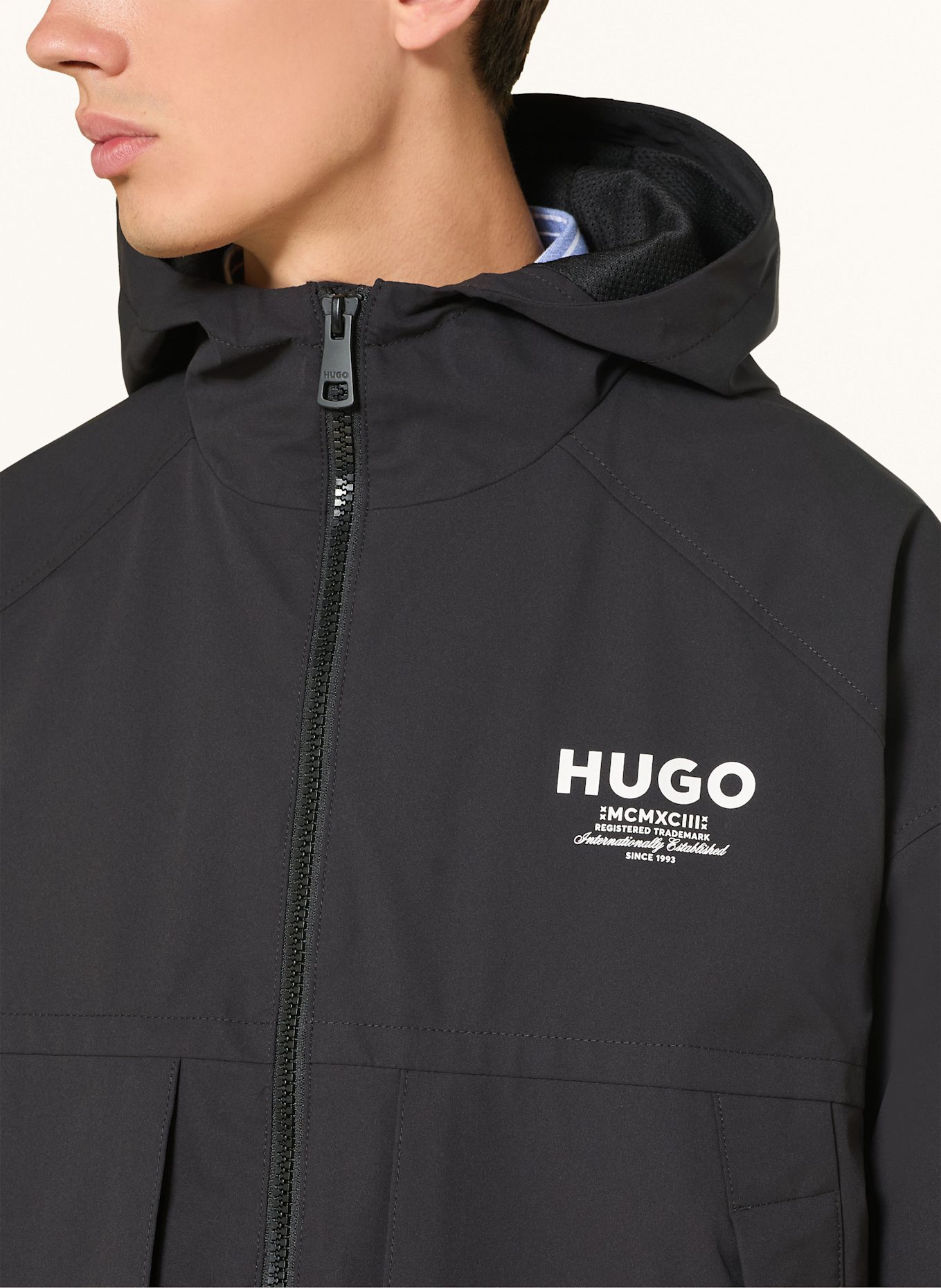 HUGO BLUE Regenjacke BOD2531: SCHWARZ