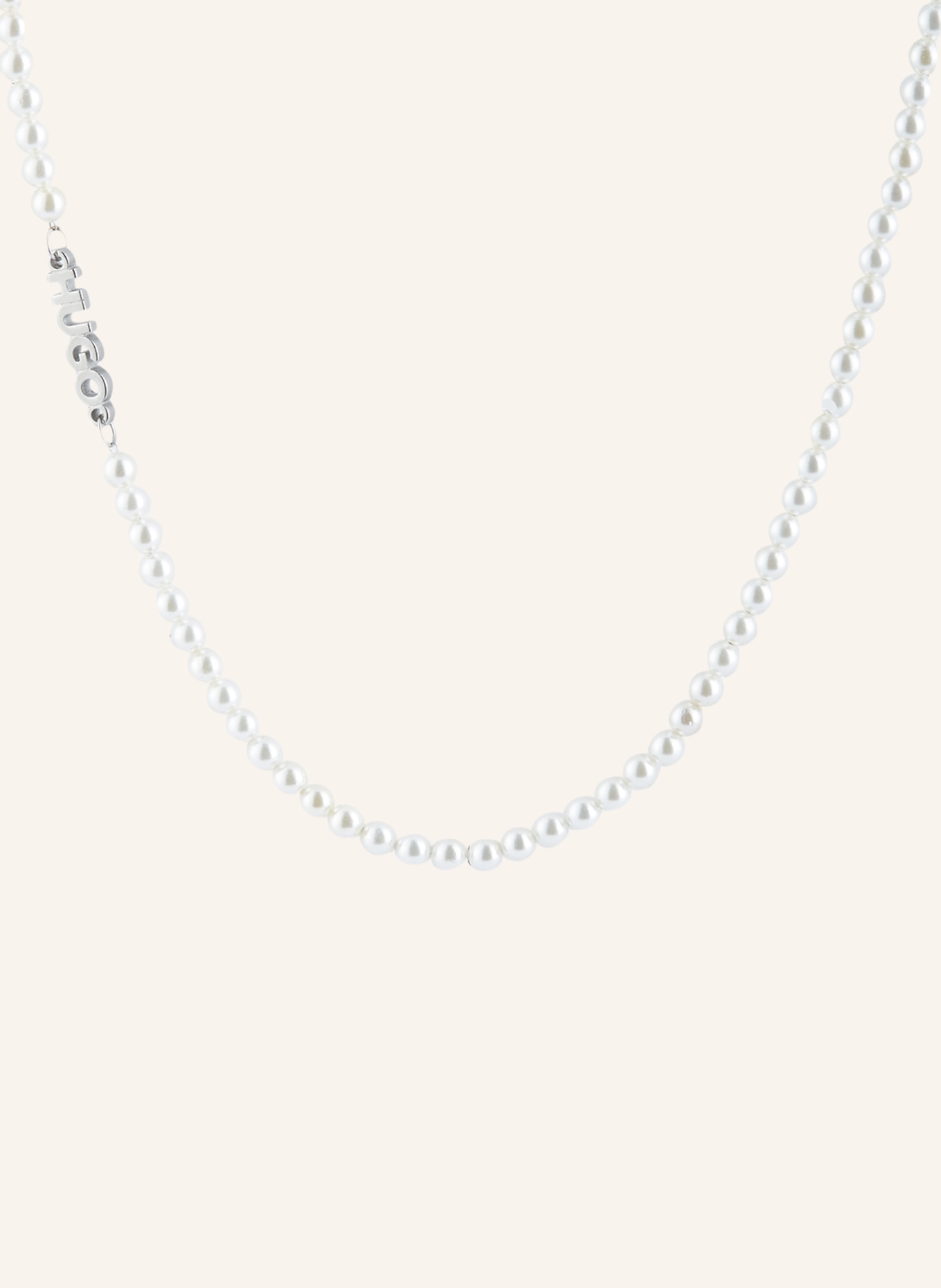 HUGO Łańcuszek SMALLPEARL: BIAŁY