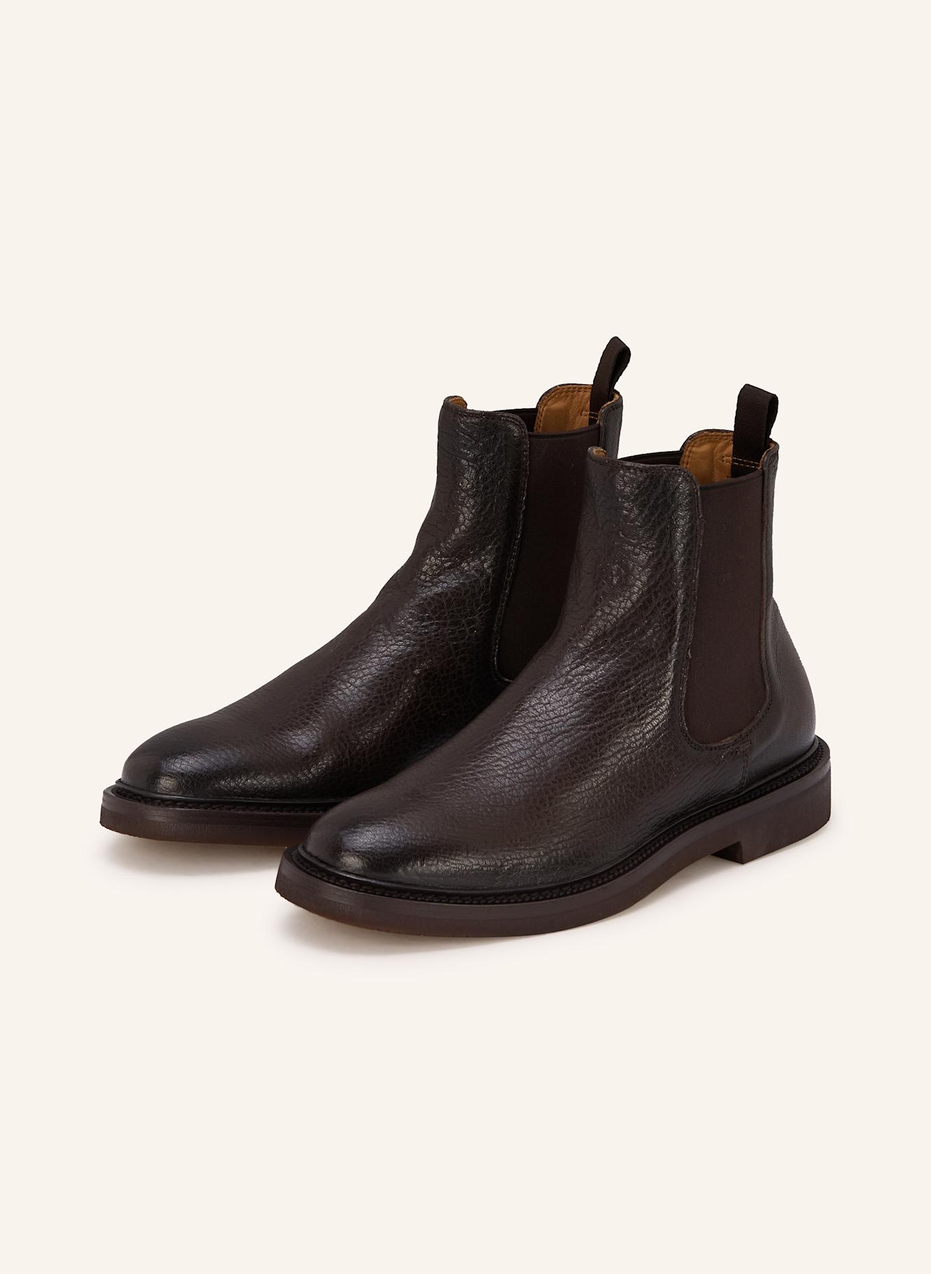 OFFICINE CREATIVE Botki chelsea HOPKINS FLEXI 204: CIEMNOBRĄZOWY