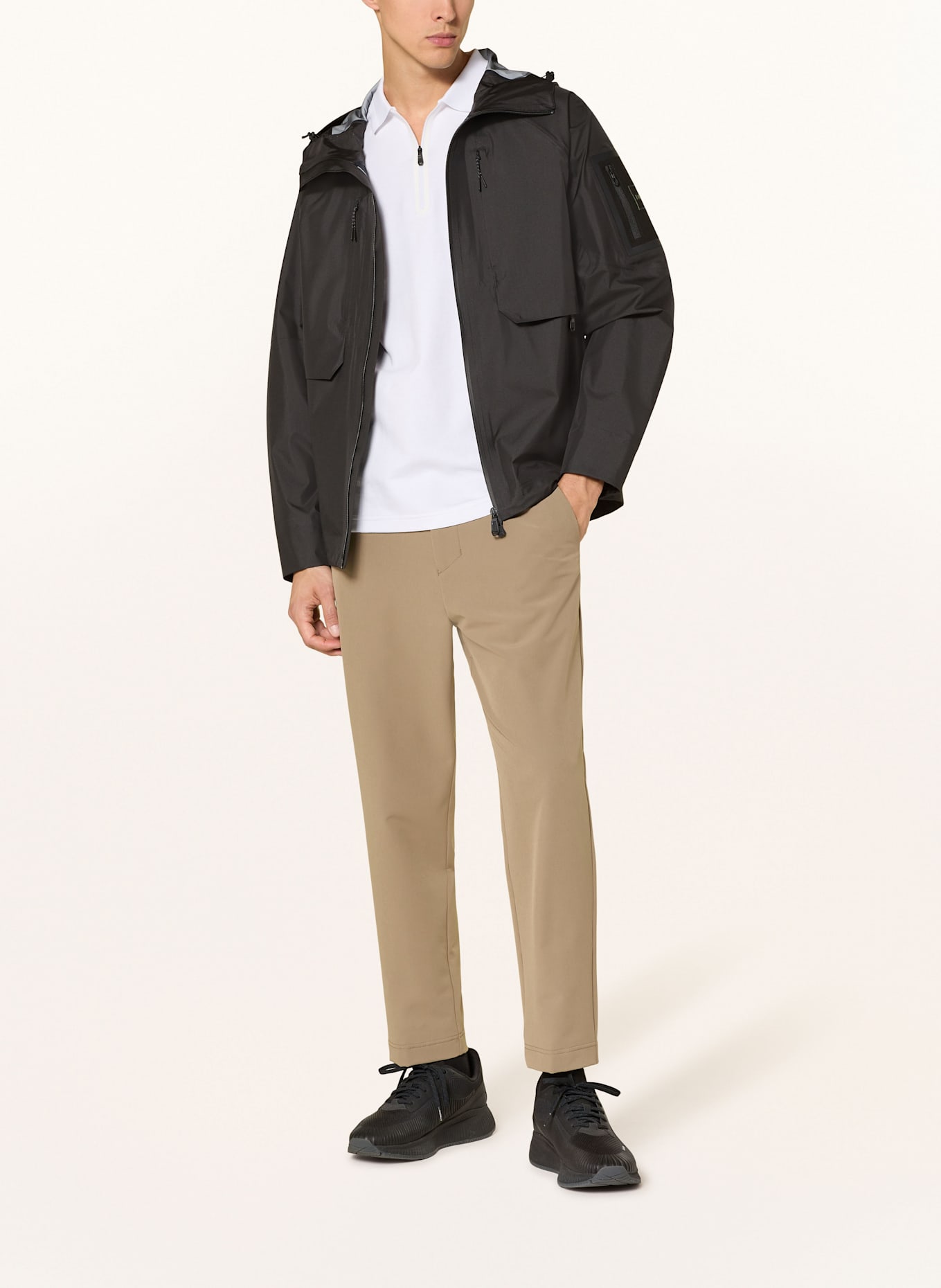 BOSS Kurtka funkcyjna: CZARNY