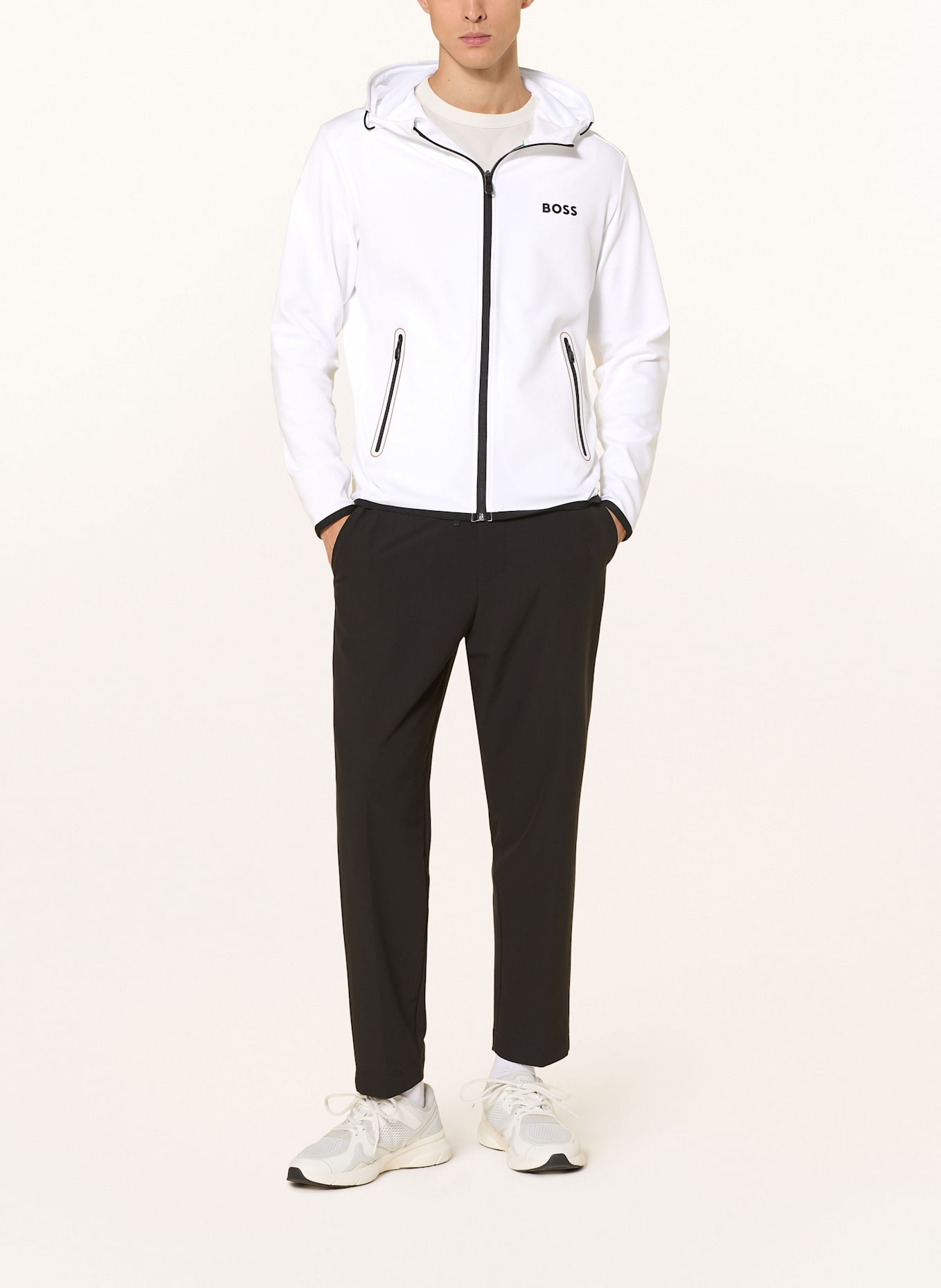 BOSS Trainingsjacke SICON TOC: WEISS