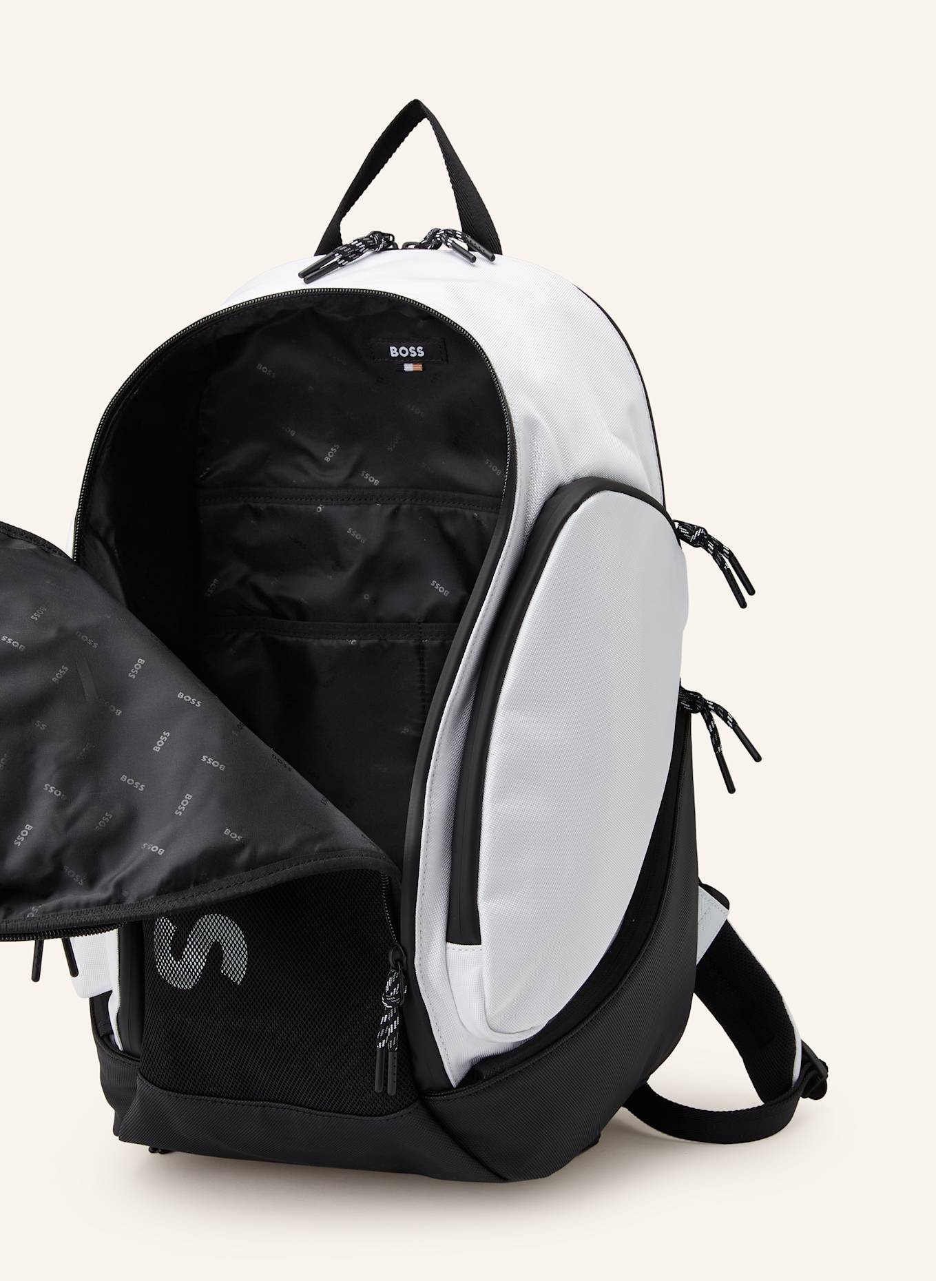 BOSS Plecak ONSET: BIAŁY / CZARNY