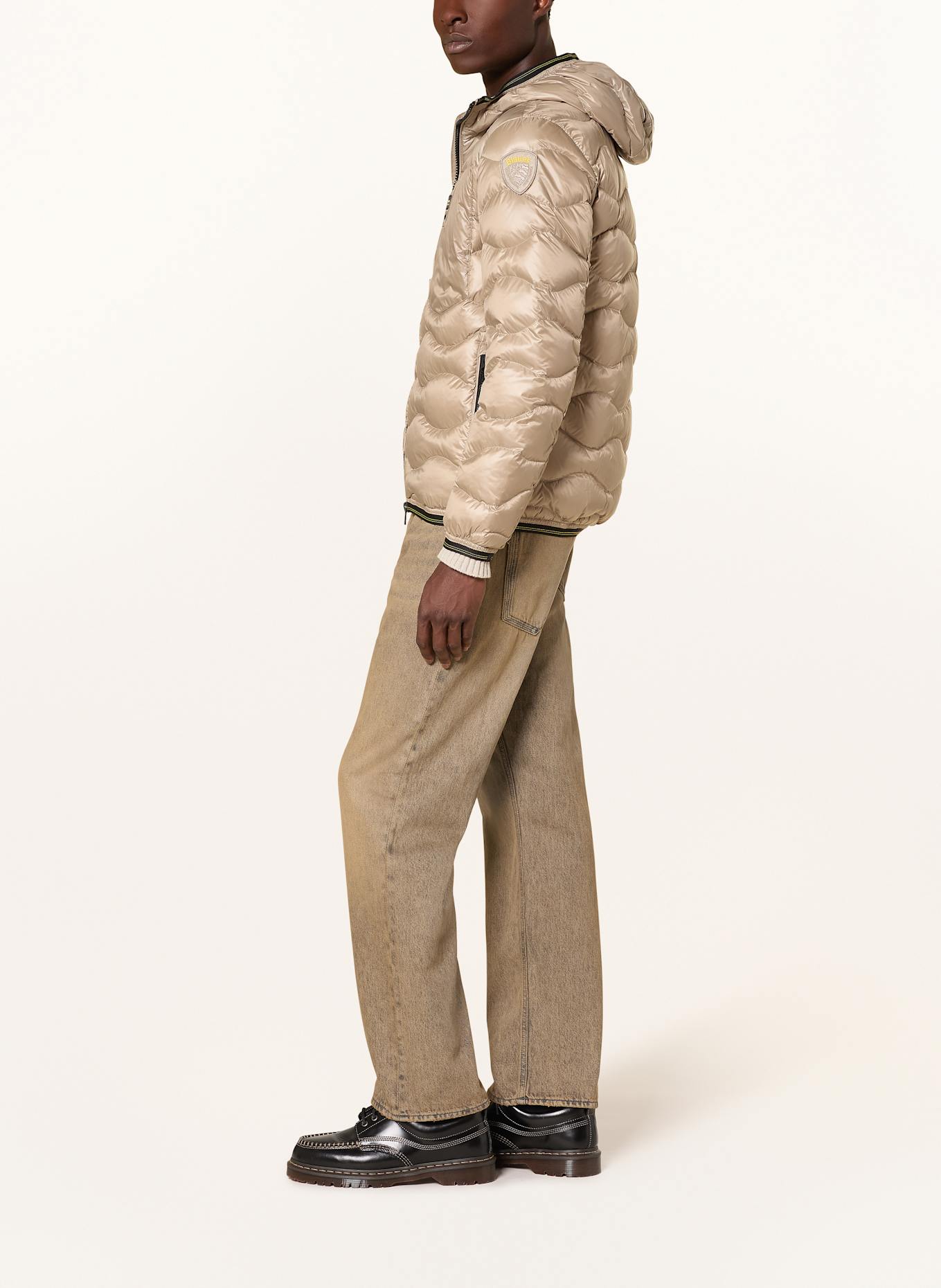 Blauer Daunenjacke WAVE: BEIGE