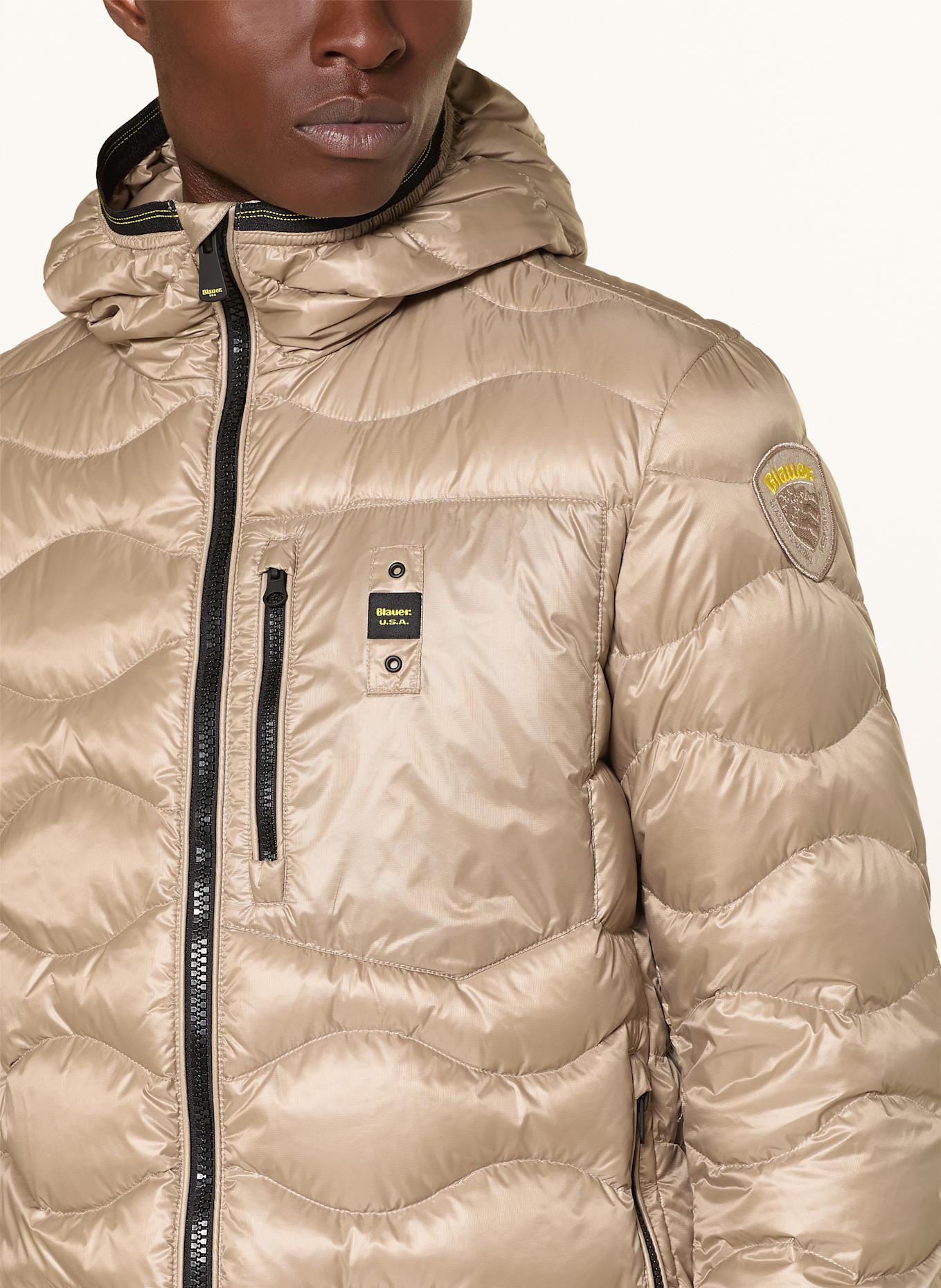 Blauer Daunenjacke WAVE: BEIGE