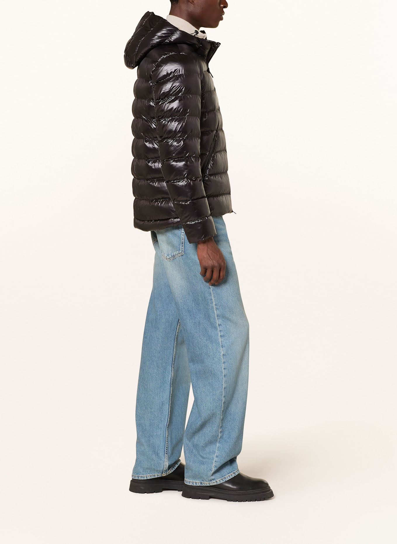 Blauer Steppjacke ADAMS mit DUPONT™ SORONA®-Isolierung: SCHWARZ
