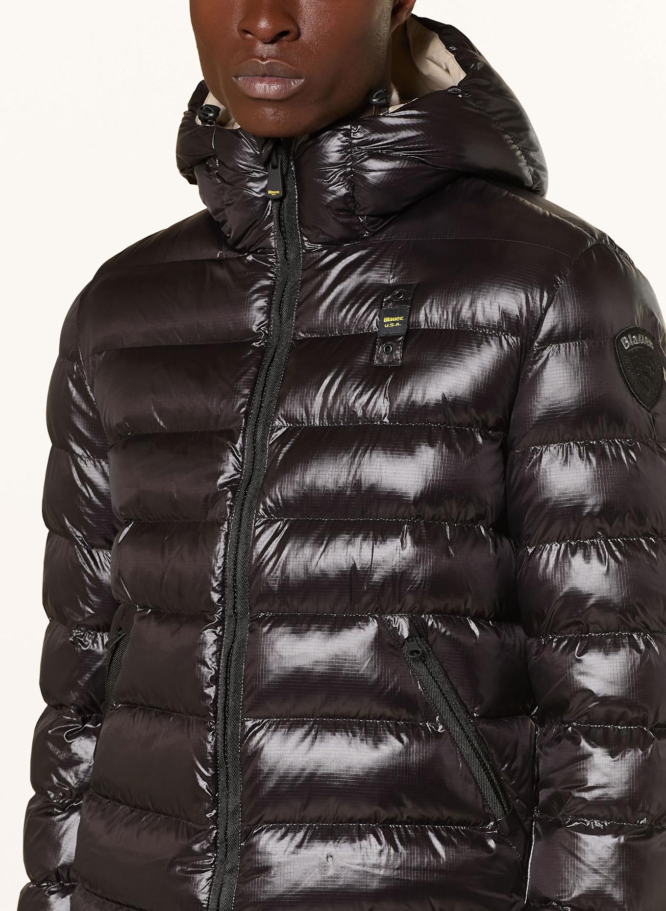 Blauer Steppjacke ADAMS mit DUPONT™ SORONA®-Isolierung: SCHWARZ