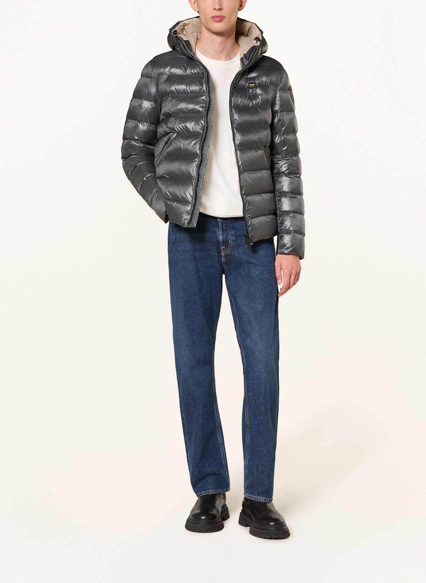 Blauer Steppjacke ADAMS mit DUPONT™ SORONA®-Isolierung: DUNKELGRAU