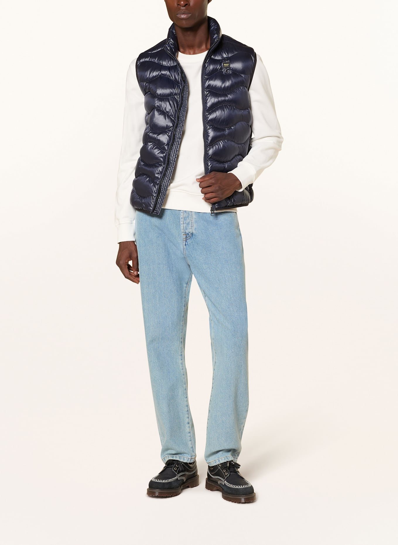 Blauer Steppweste DANNY mit DUPONT™ SORONA®-Isolierung: DUNKELBLAU