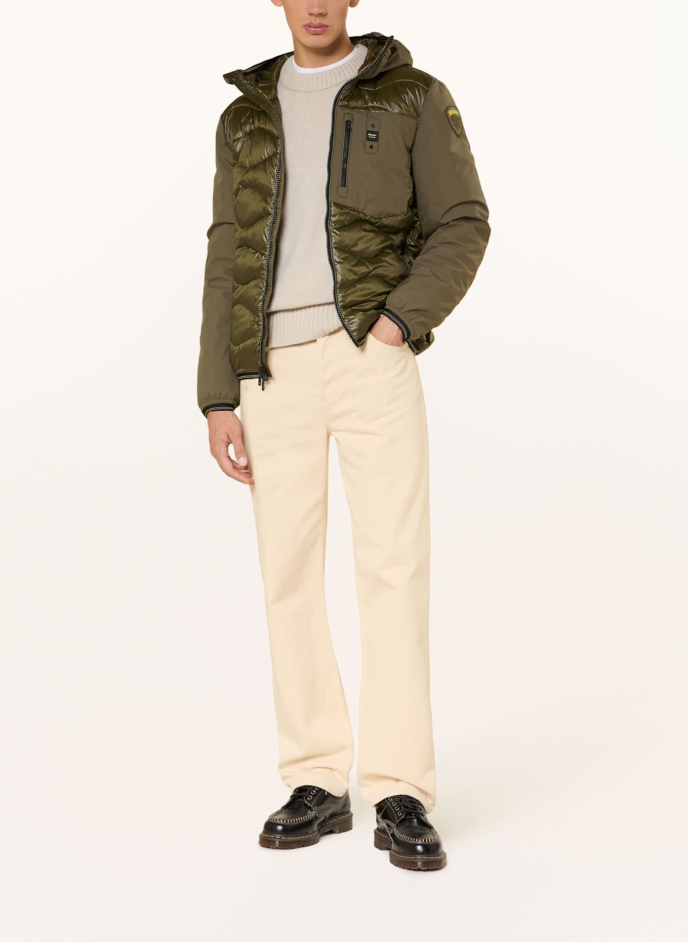 Blauer Steppjacke ALBERT: OLIV