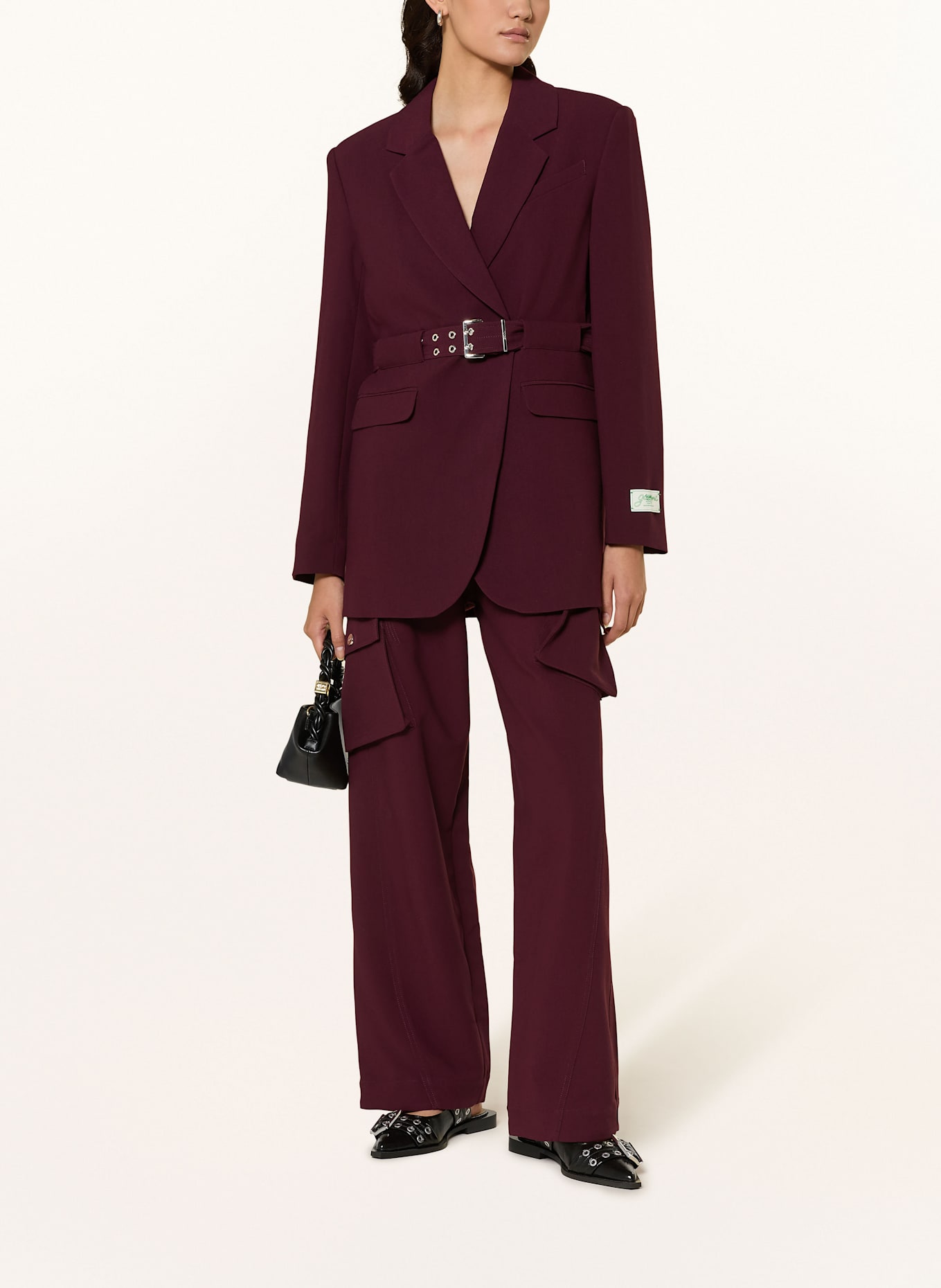 GANNI Blazer: DUNKELROT