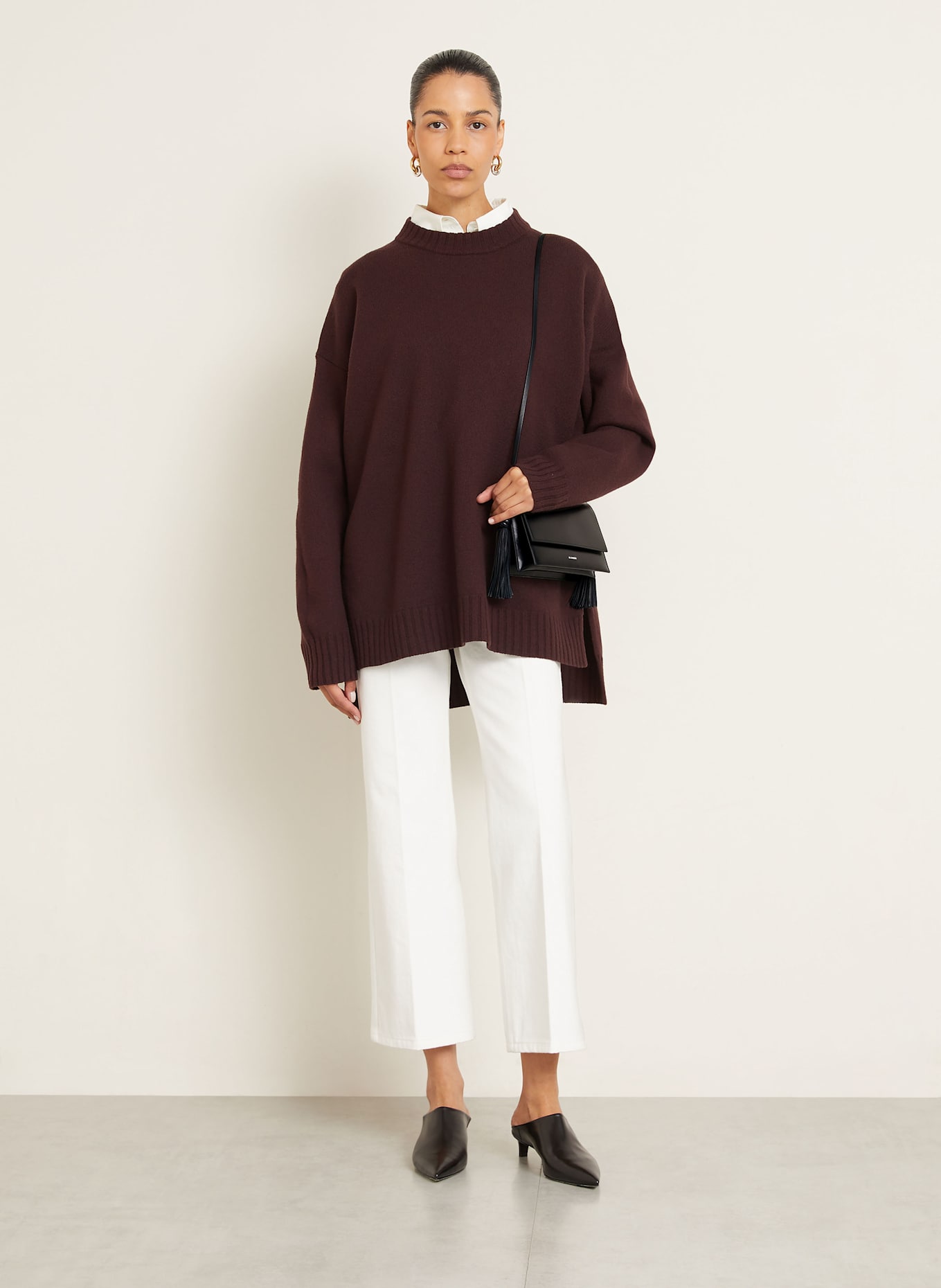 JIL SANDER Crossbody bag TASSEL in black