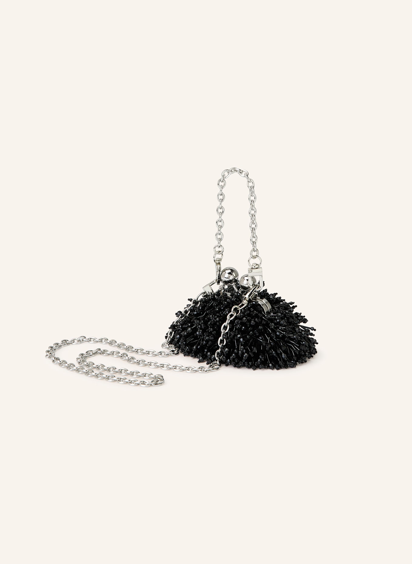 WEEKEND Max Mara Micro bag DOTTO with decorative beads: BLACK