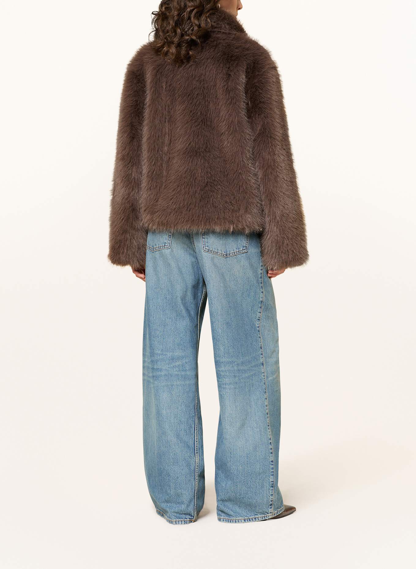 MRS & HUGS Kunstfell-Jacke: BRAUN