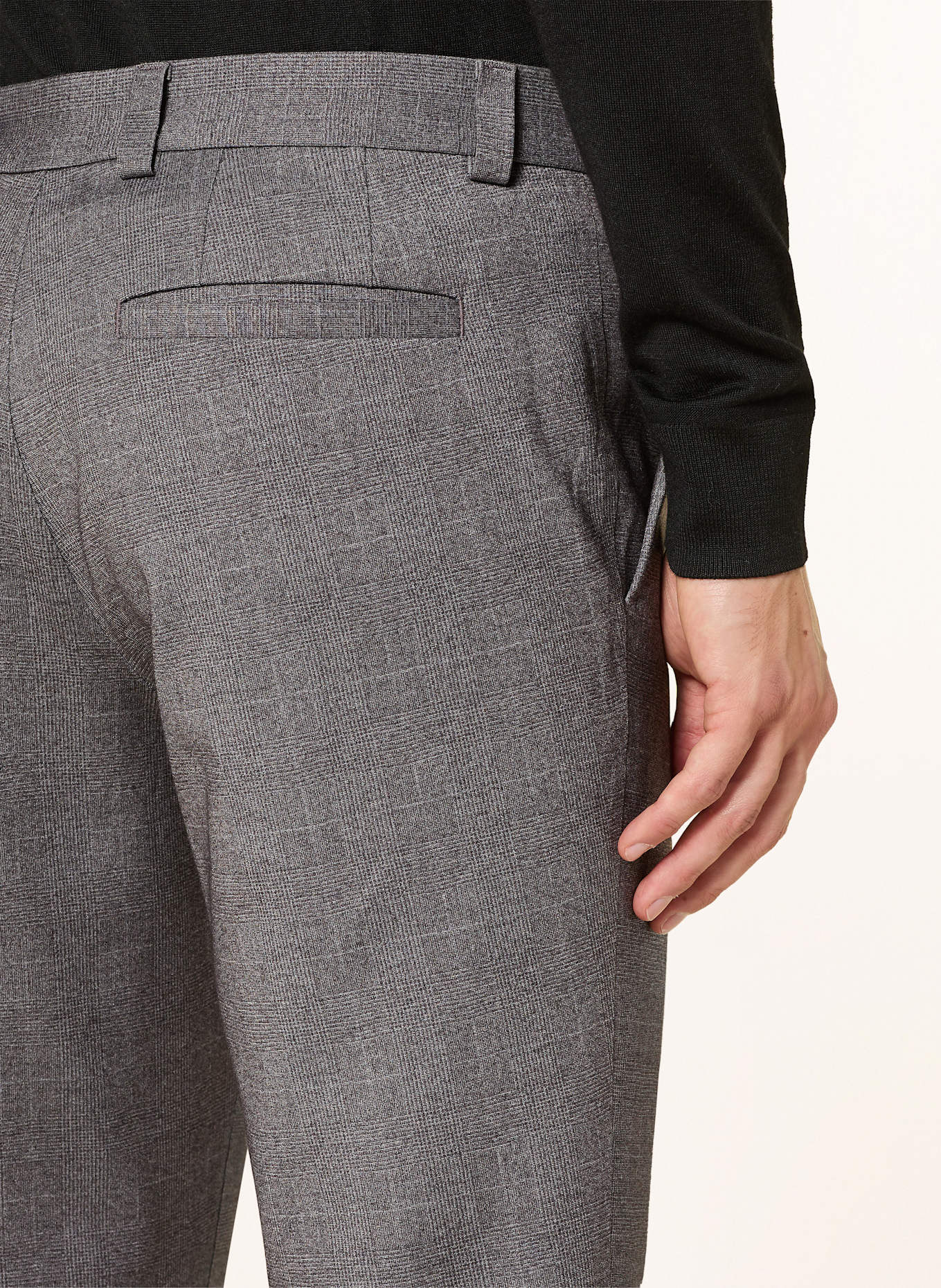 HUGO Anzughose HESTEN Extra Slim Fit aus Jersey: DUNKELGRAU / GRAU / HELLGRAU