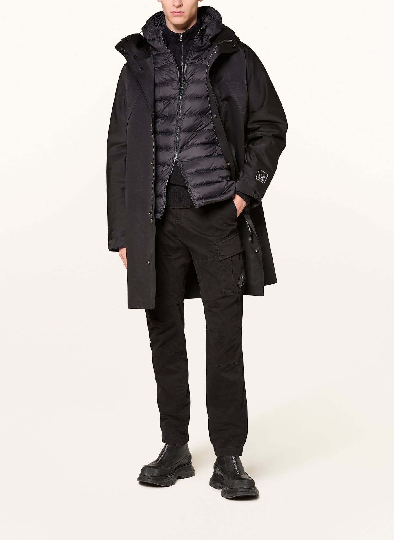 C.P. COMPANY Cargohose Ergonomic Fit: SCHWARZ