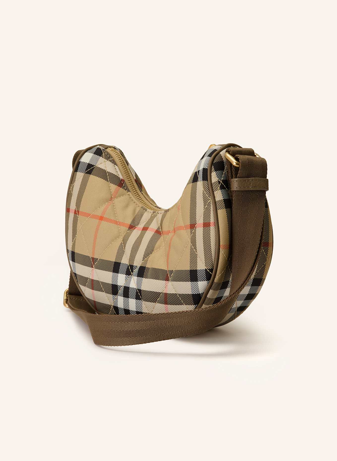 BURBERRY Umhängetasche HORSESHOE: BEIGE / SCHWARZ / WEISS