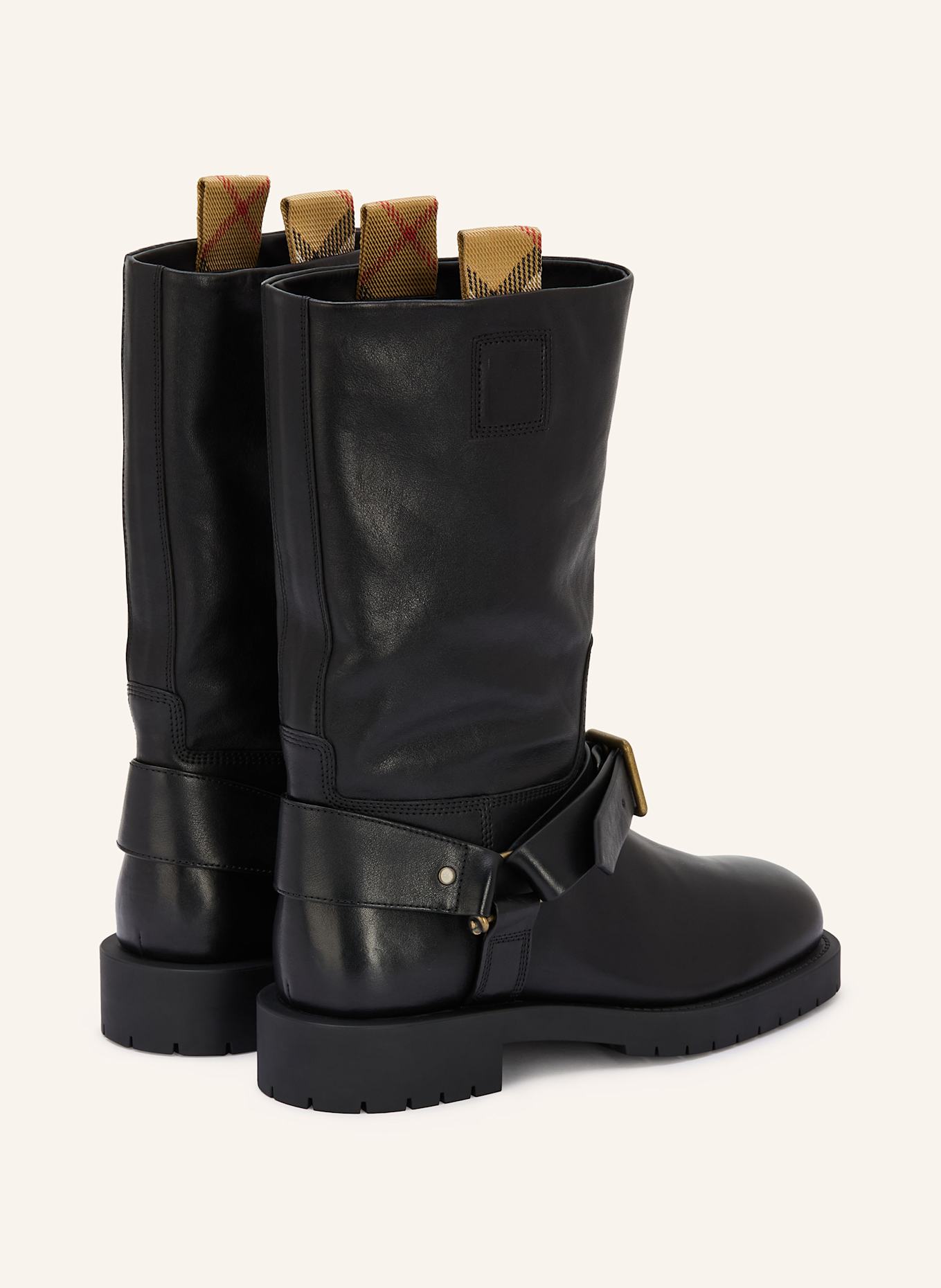 BURBERRY Biker Boots: SCHWARZ / GOLD