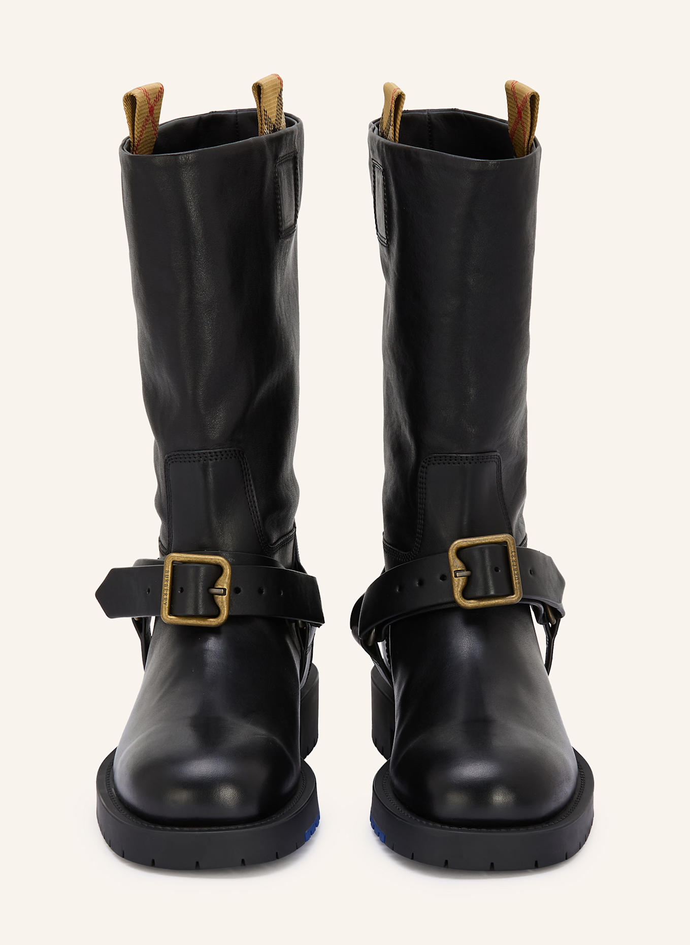 BURBERRY Biker Boots: SCHWARZ / GOLD