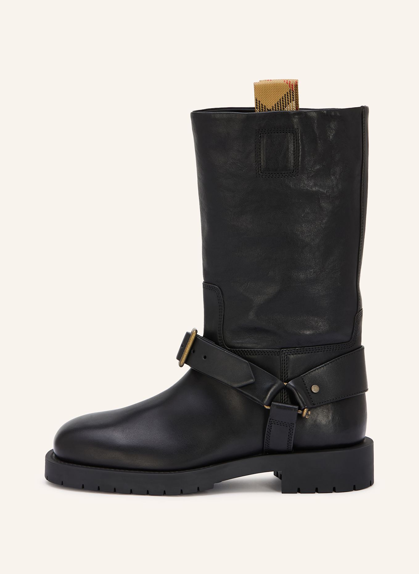 BURBERRY Biker Boots: SCHWARZ / GOLD