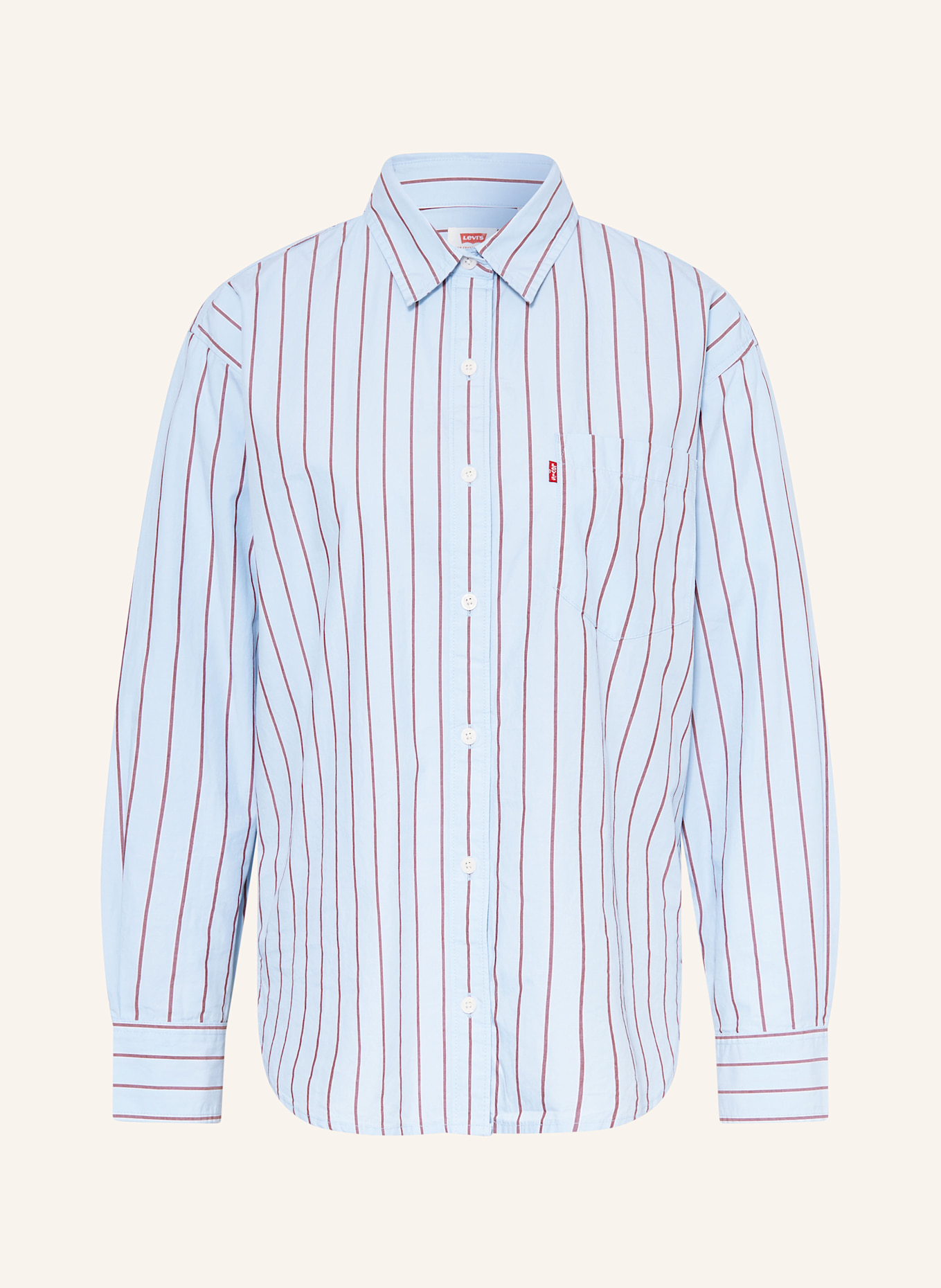 Levi's® Hemdbluse HARLIE: HELLBLAU / BRAUN