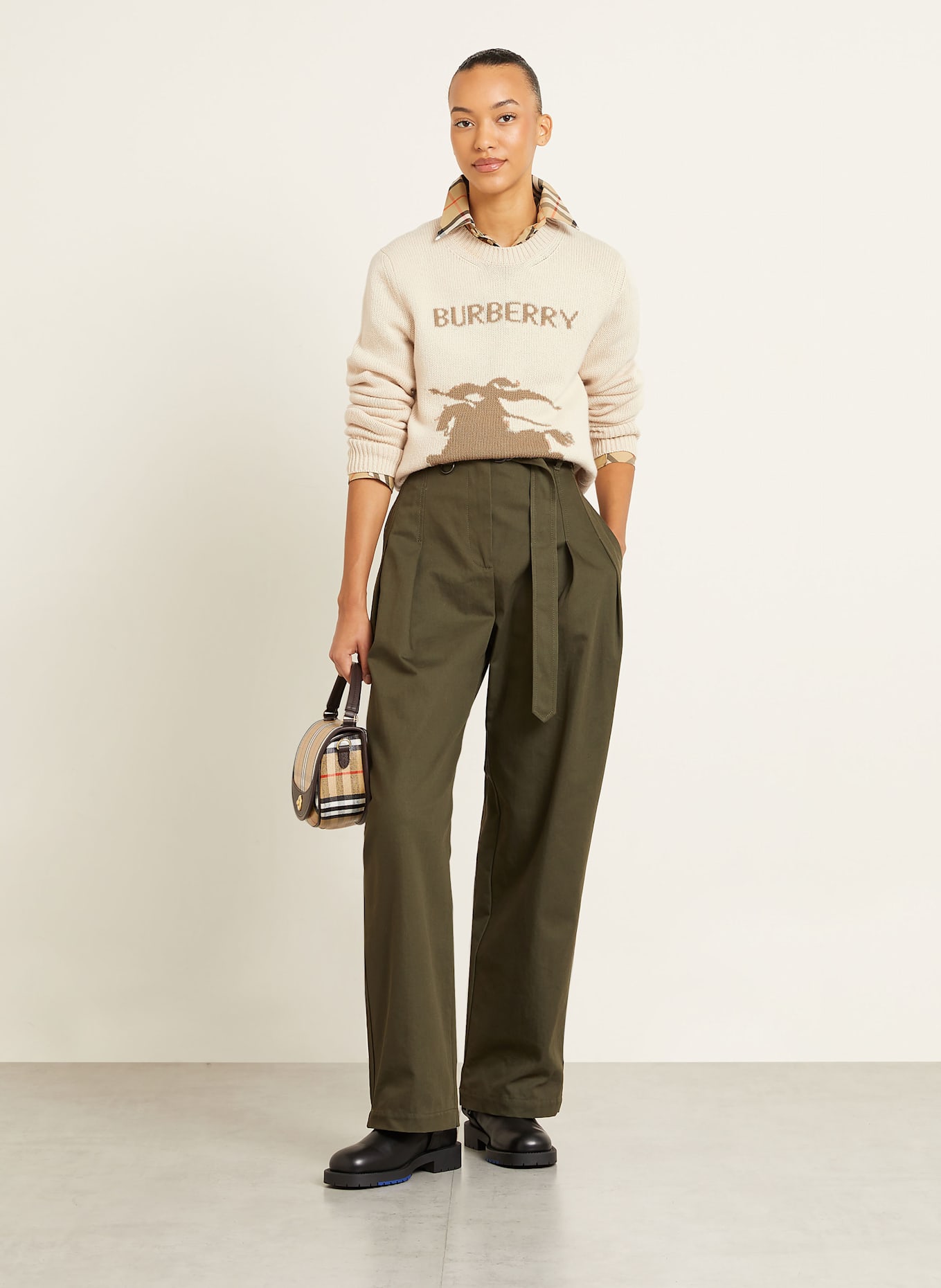 BURBERRY Sweter: KREMOWY / BEŻOWY