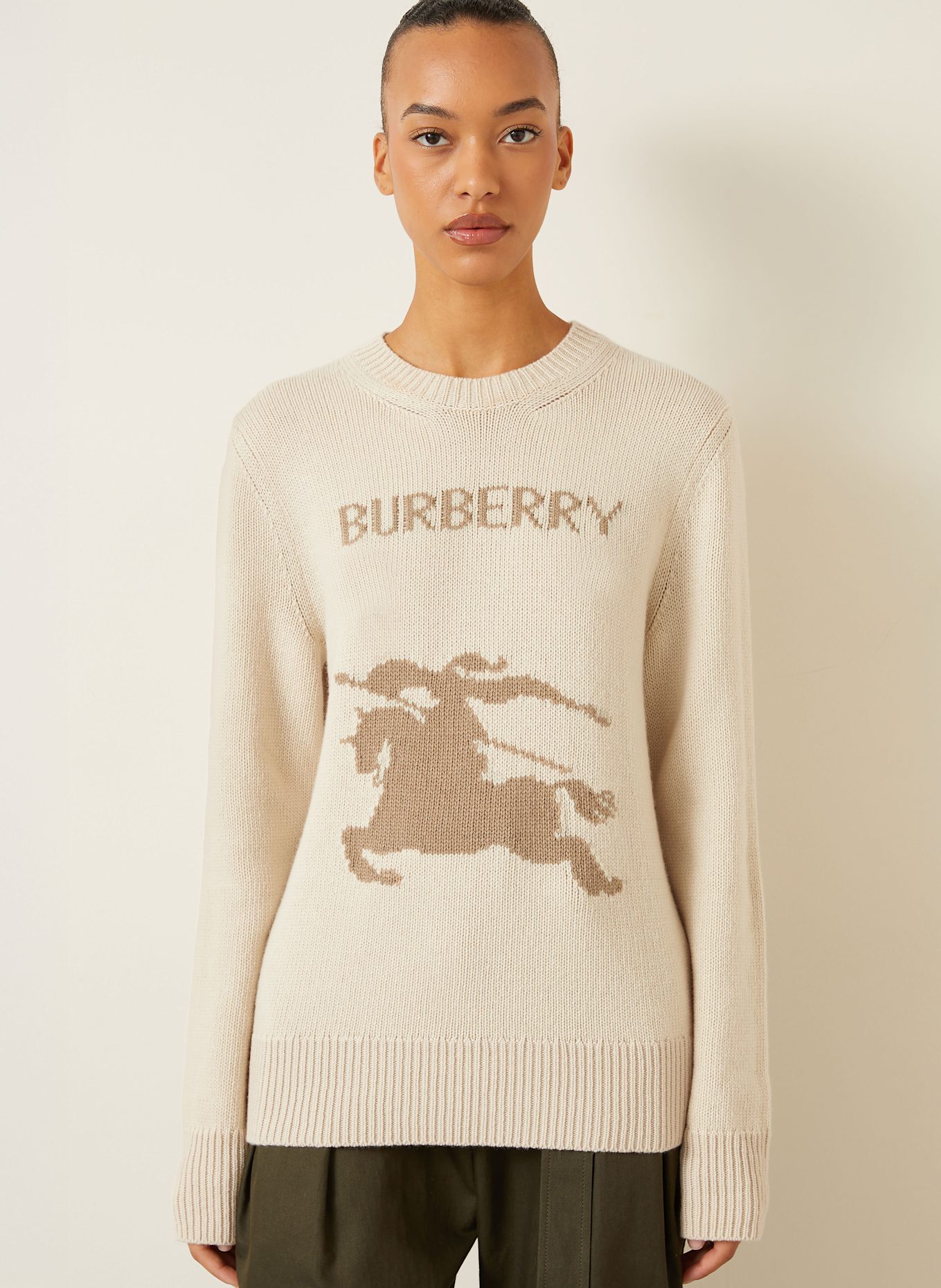 BURBERRY Sweter: KREMOWY / BEŻOWY