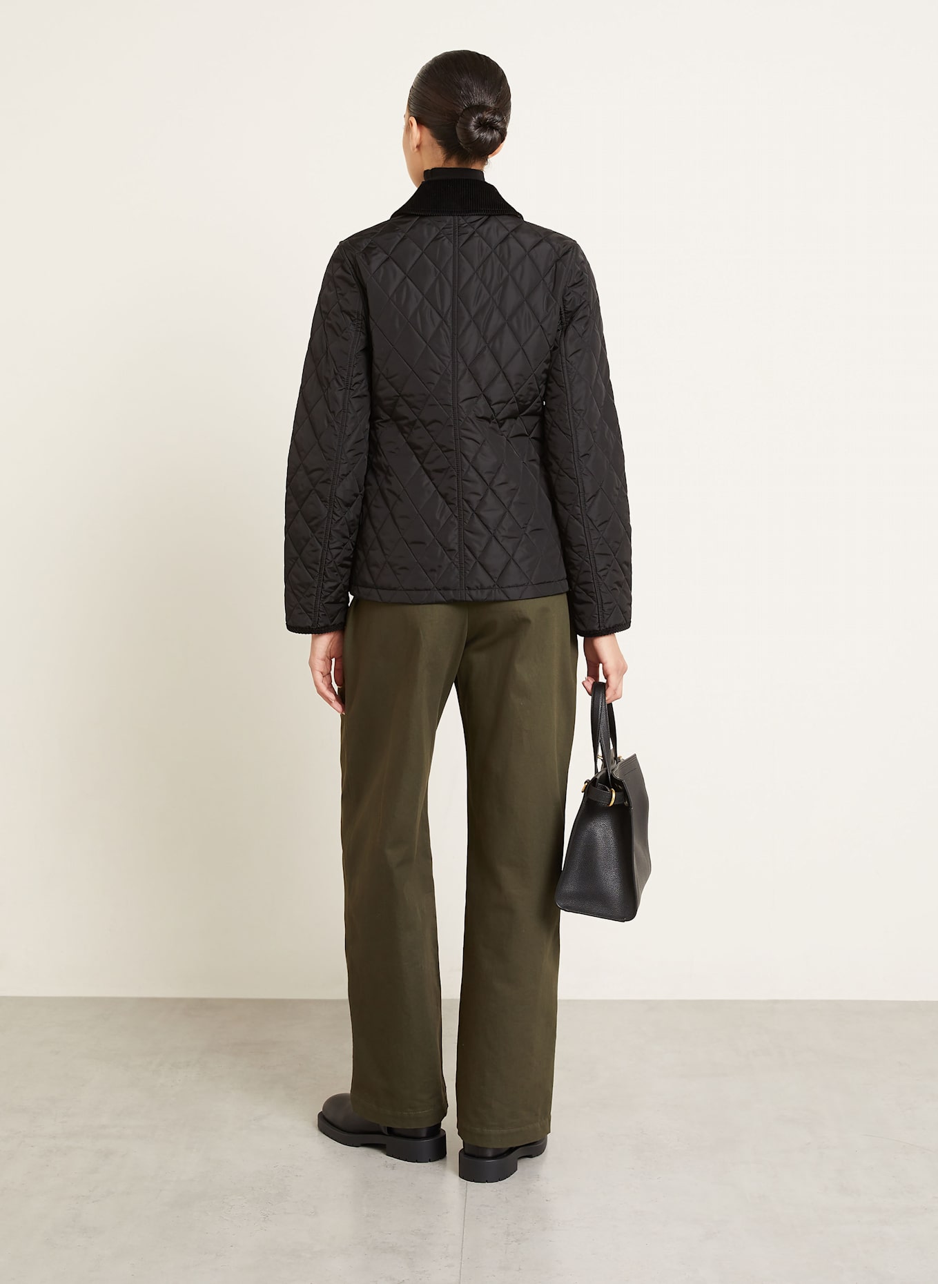 BURBERRY Kurtka pikowana: CZARNY/ BEŻOWY