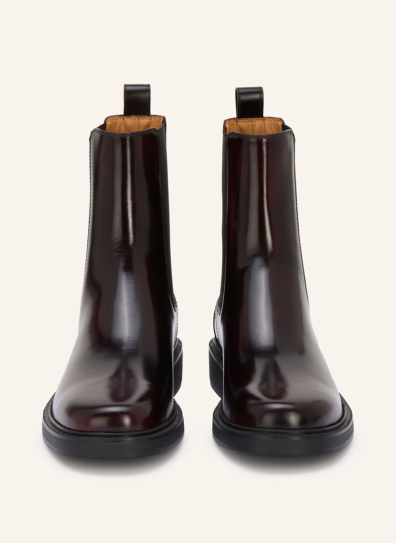 TOD'S Chelsea boots: BLACK / DARK RED