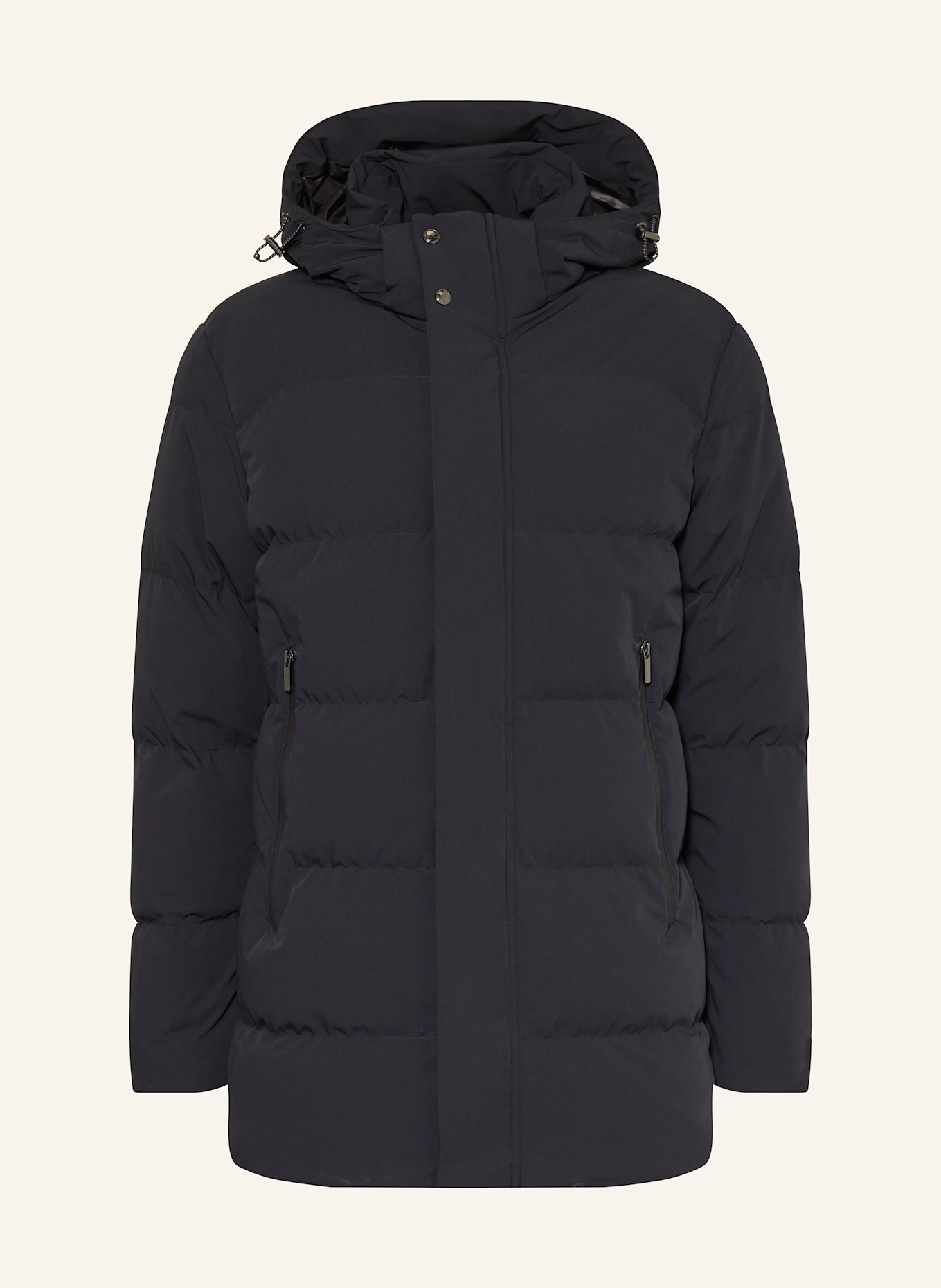 PAUL & SHARK Daunenmantel mit abnehmbarer Kapuze: SCHWARZ