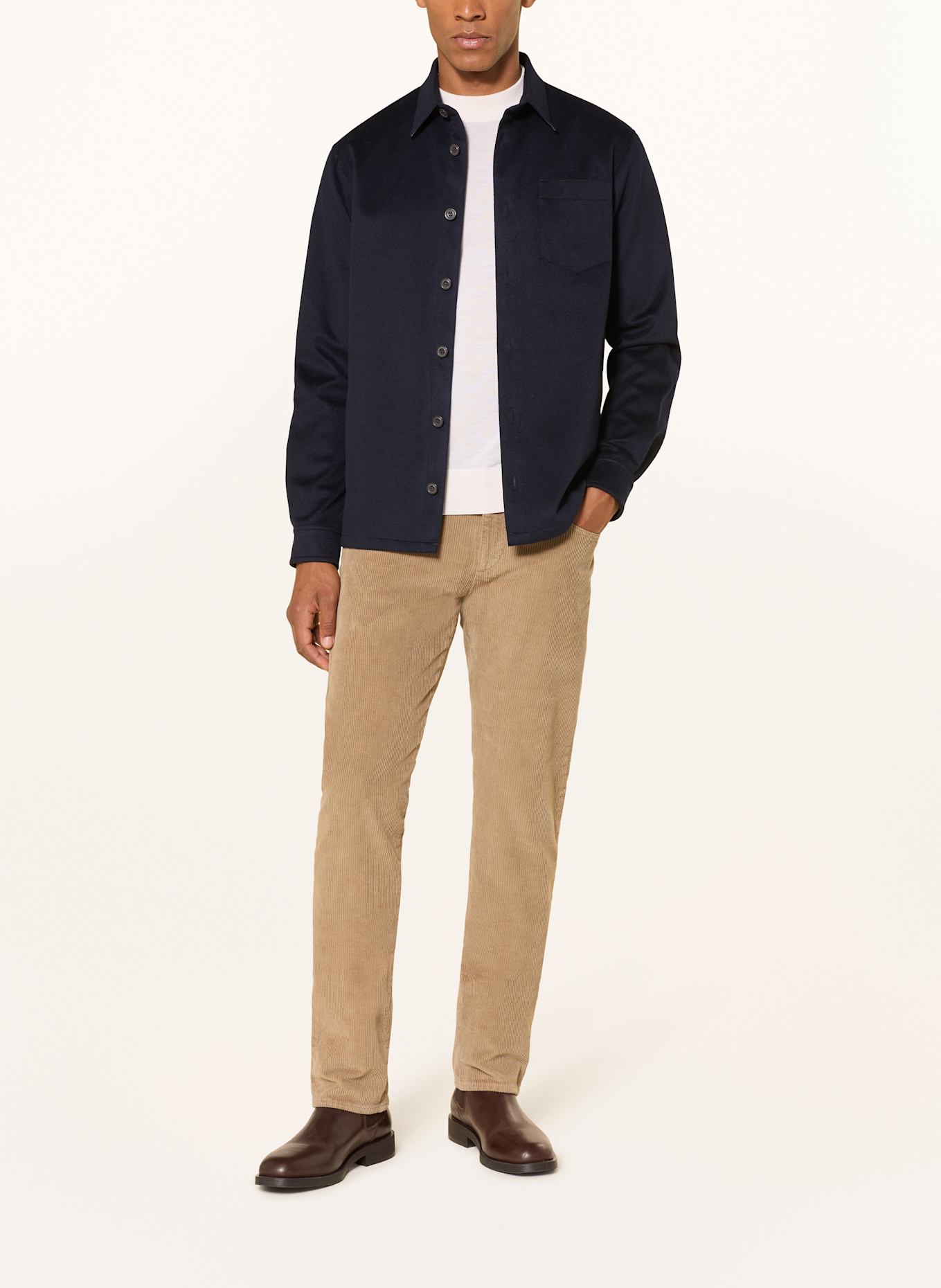 PAUL & SHARK Cashmere-Overjacket: DUNKELBLAU