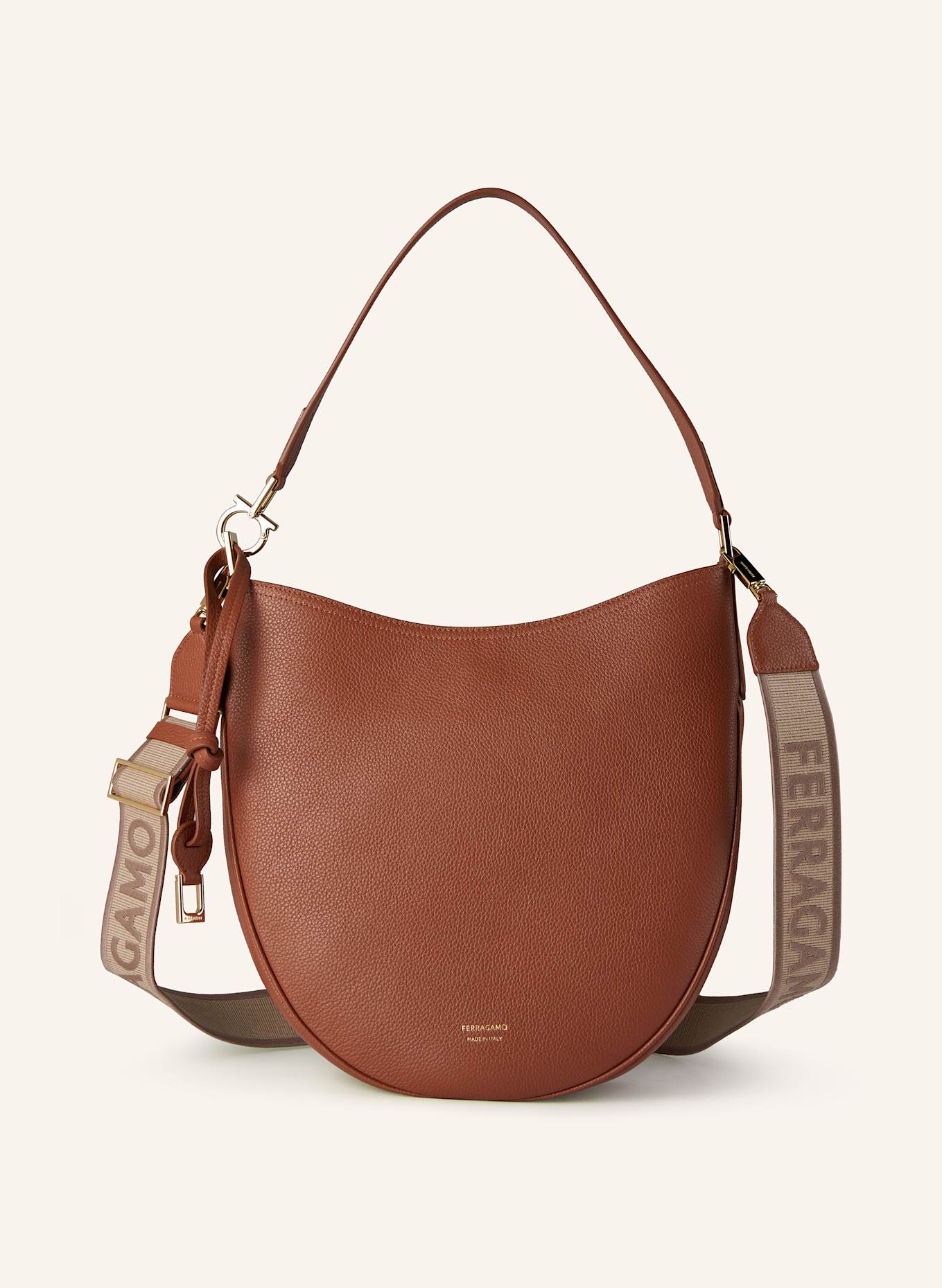 FERRAGAMO Torba worek SMILE MEDIUM: KONIAKOWY