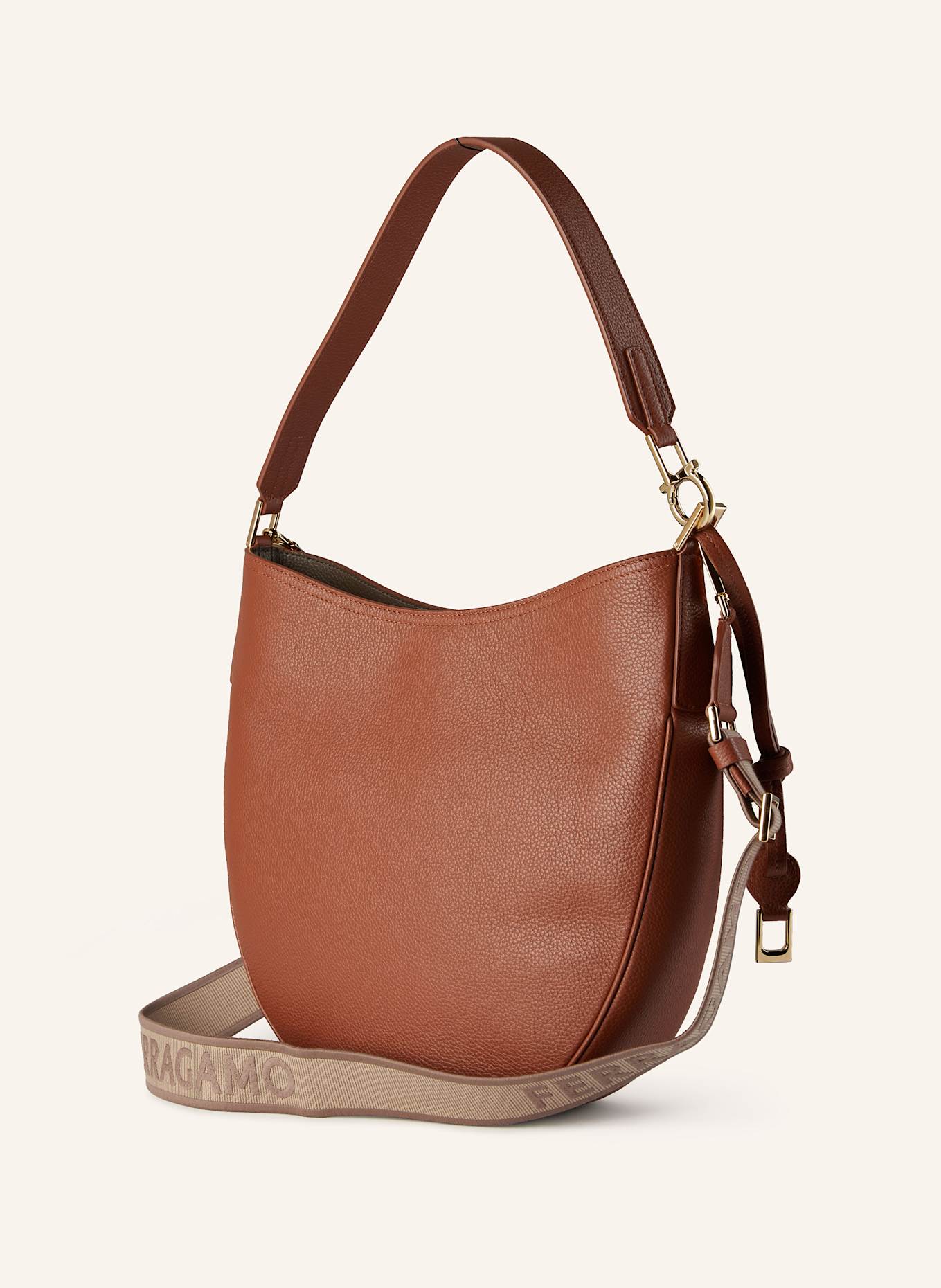 FERRAGAMO Torba worek SMILE MEDIUM: KONIAKOWY