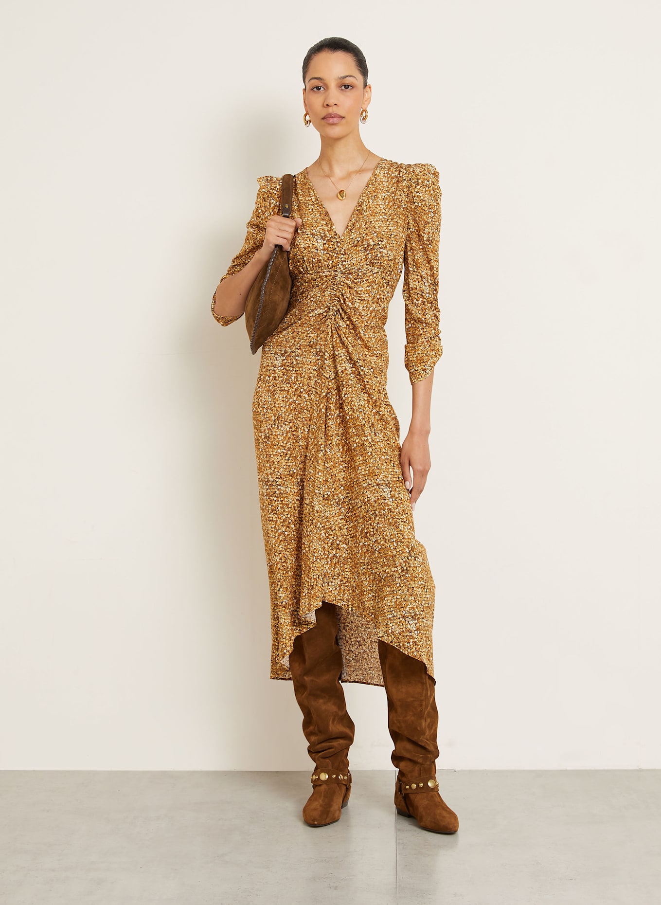 ISABEL MARANT Umhängetasche OSKAN: DUNKELBRAUN