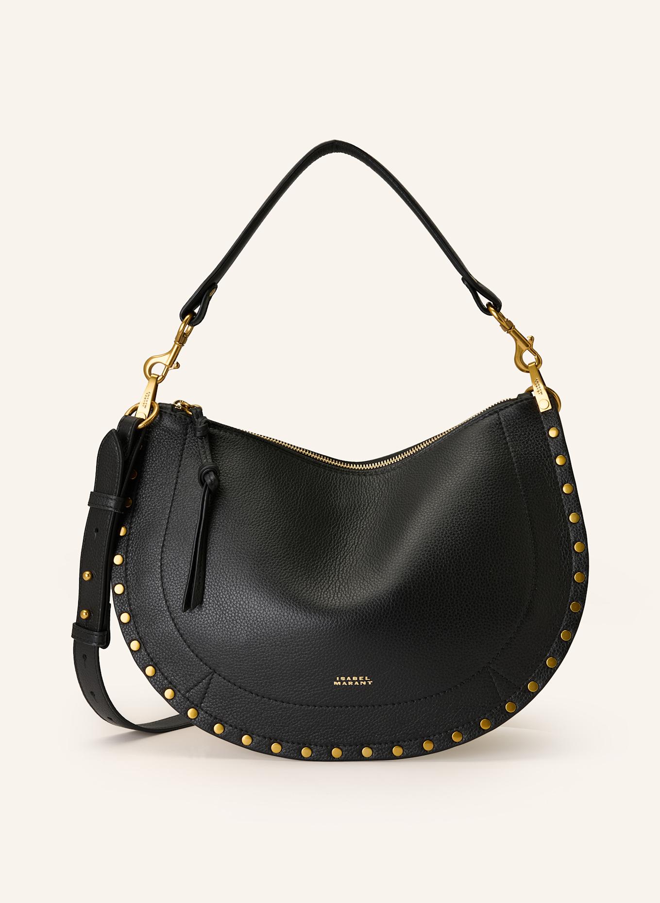 ISABEL MARANT Torba na ramię OSKAN z ćwiekami: CZARNY