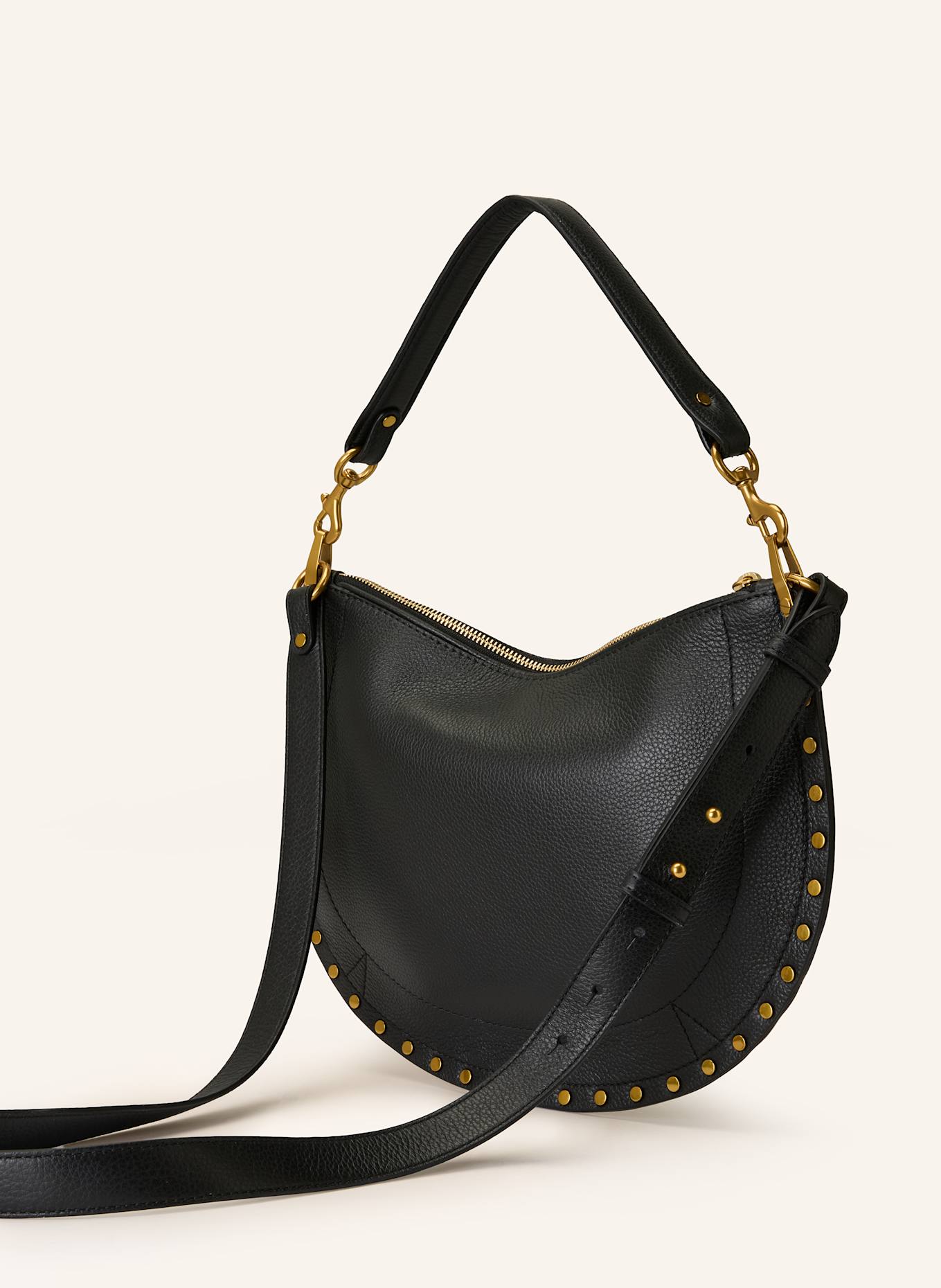 ISABEL MARANT Torba na ramię OSKAN z ćwiekami: CZARNY