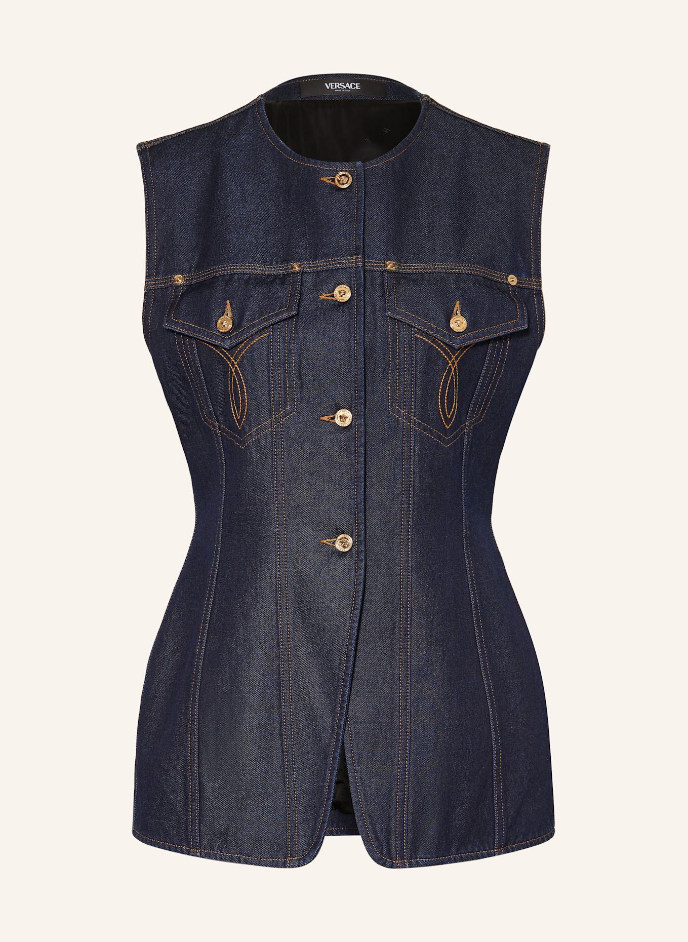 VERSACE Jeansweste: DUNKELBLAU