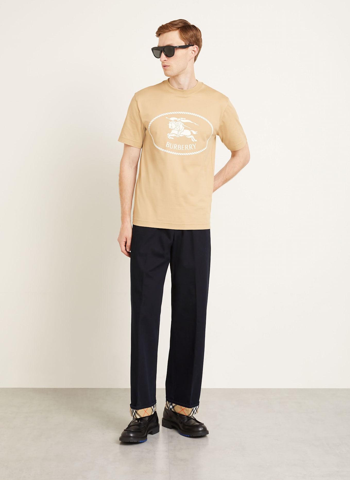 BURBERRY T-shirt: JASNOBRĄZOWY