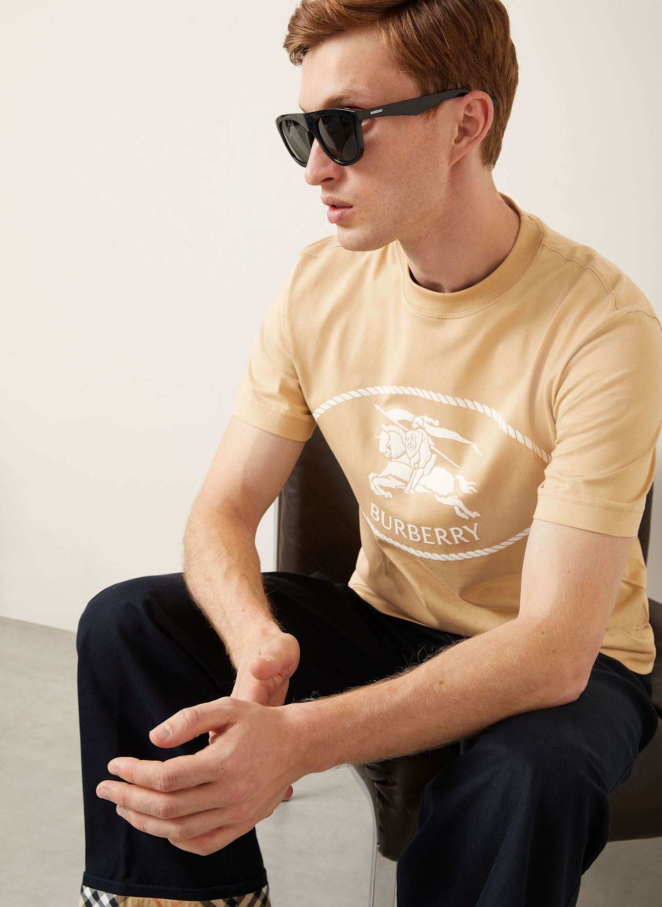 BURBERRY T-shirt: JASNOBRĄZOWY