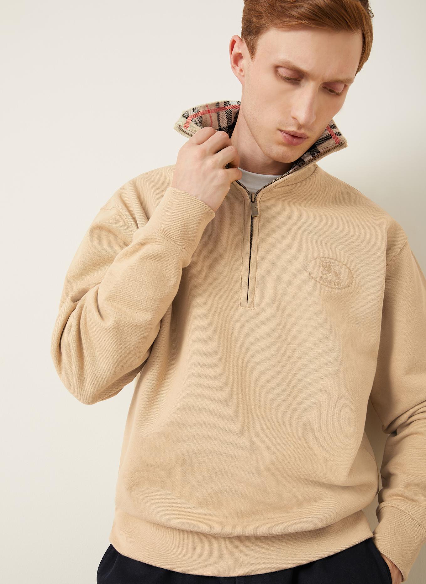 BURBERRY Sweat-Troyer: HELLBRAUN