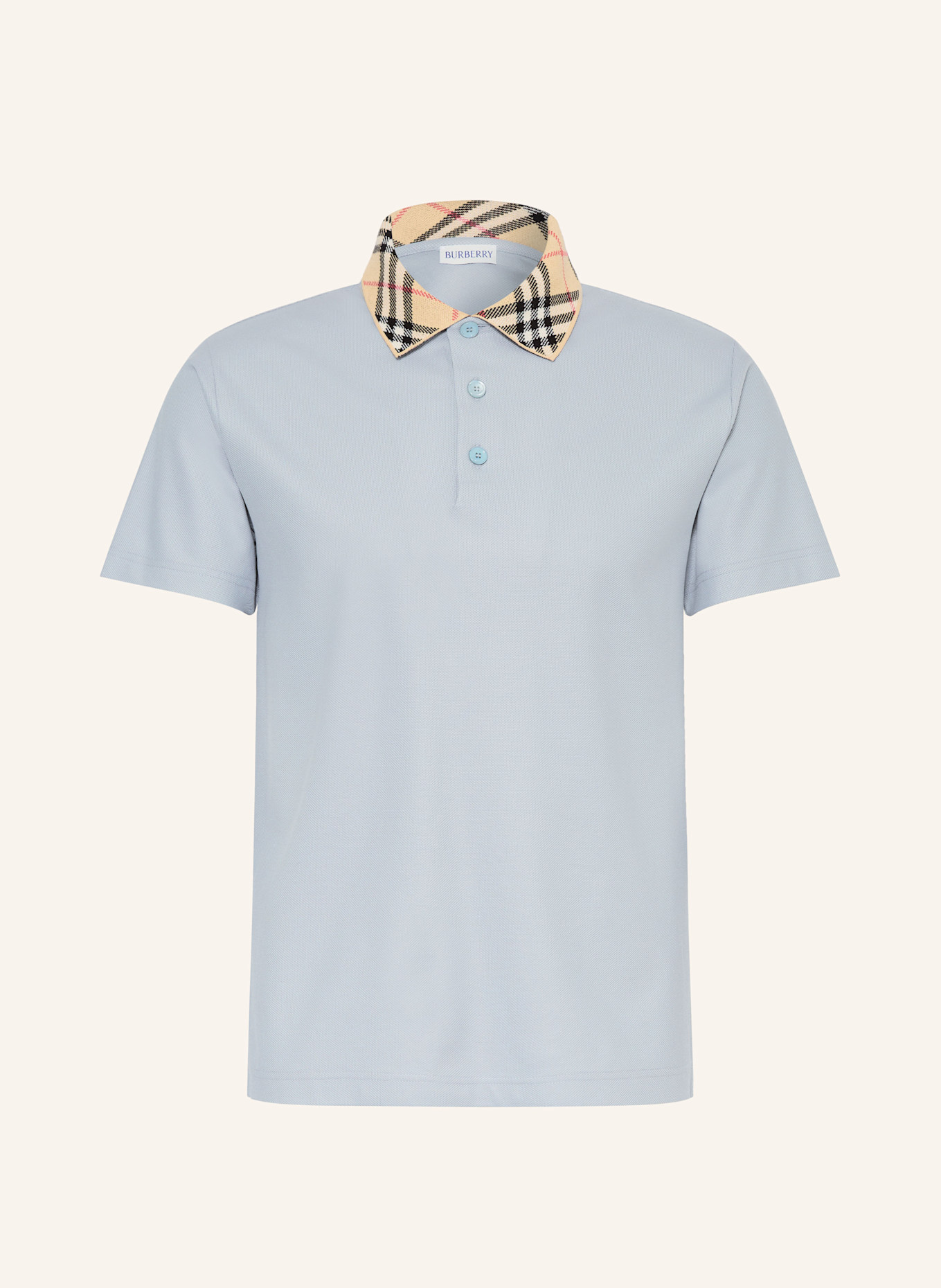 BURBERRY Koszulka polo z piki slim fit: SZARONIEBIESKI