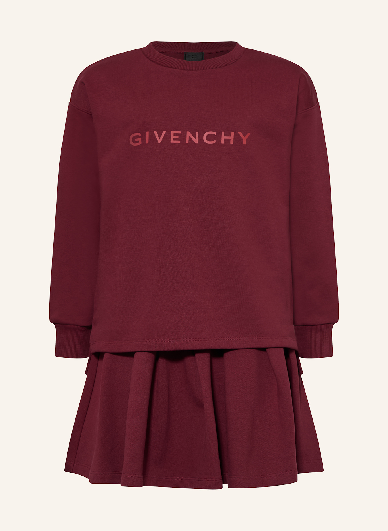 GIVENCHY Sweatkleid: DUNKELROT