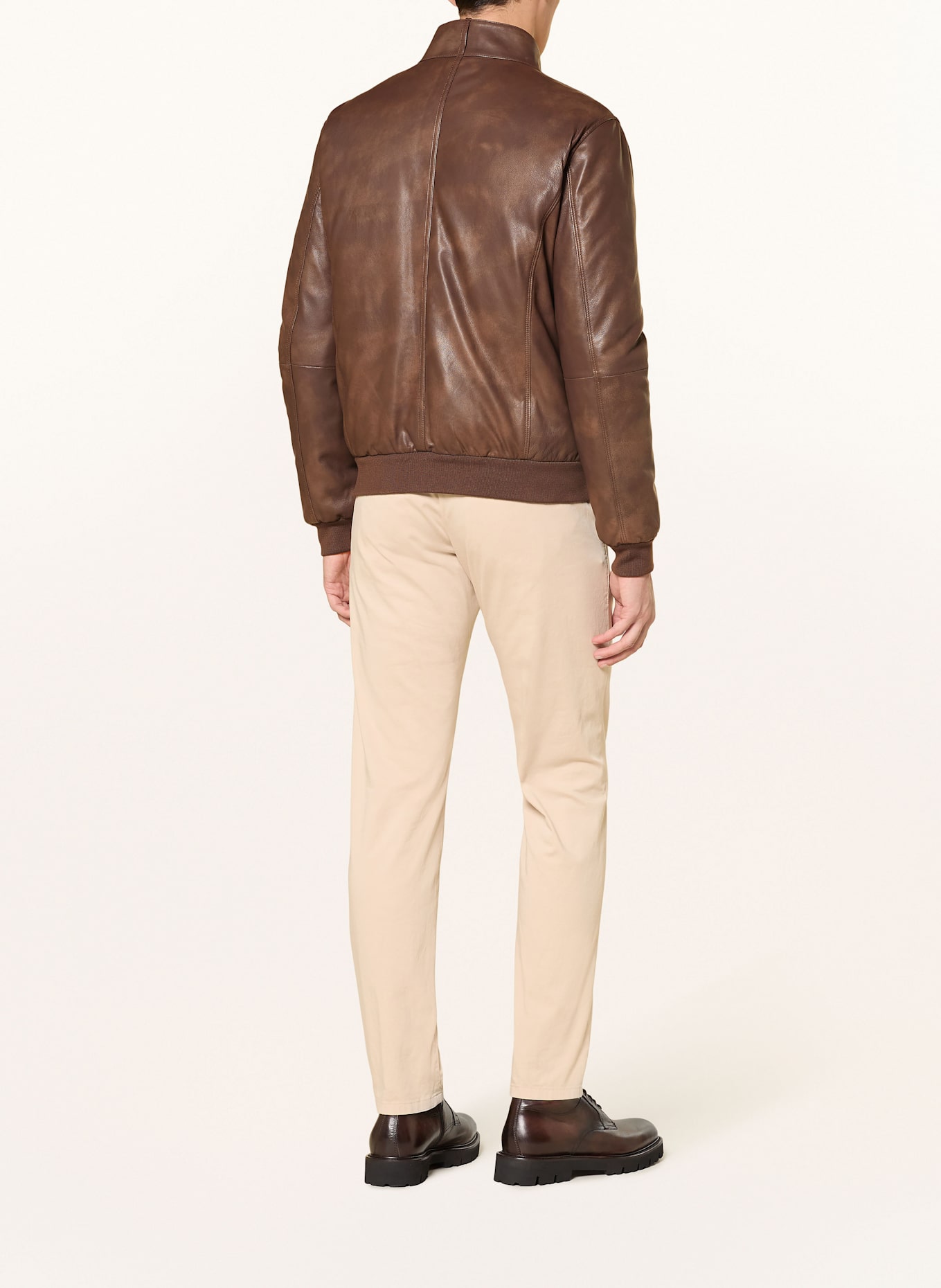 PEUTEREY Daunenjacke FIONIA TT aus Leder: BRAUN